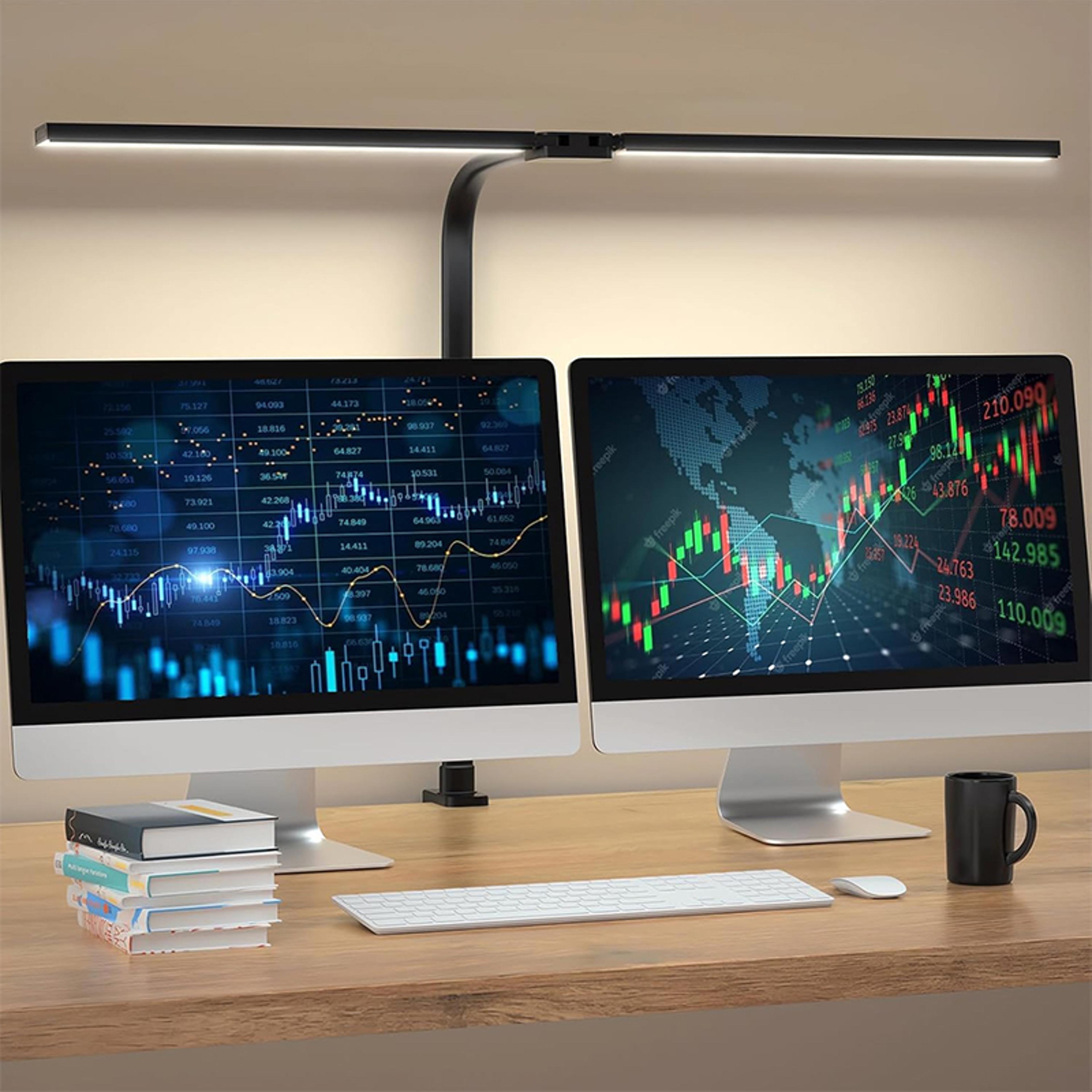 Dual Head LED Desk Lamp With Clamp Adjustable Architect Desk Light 1