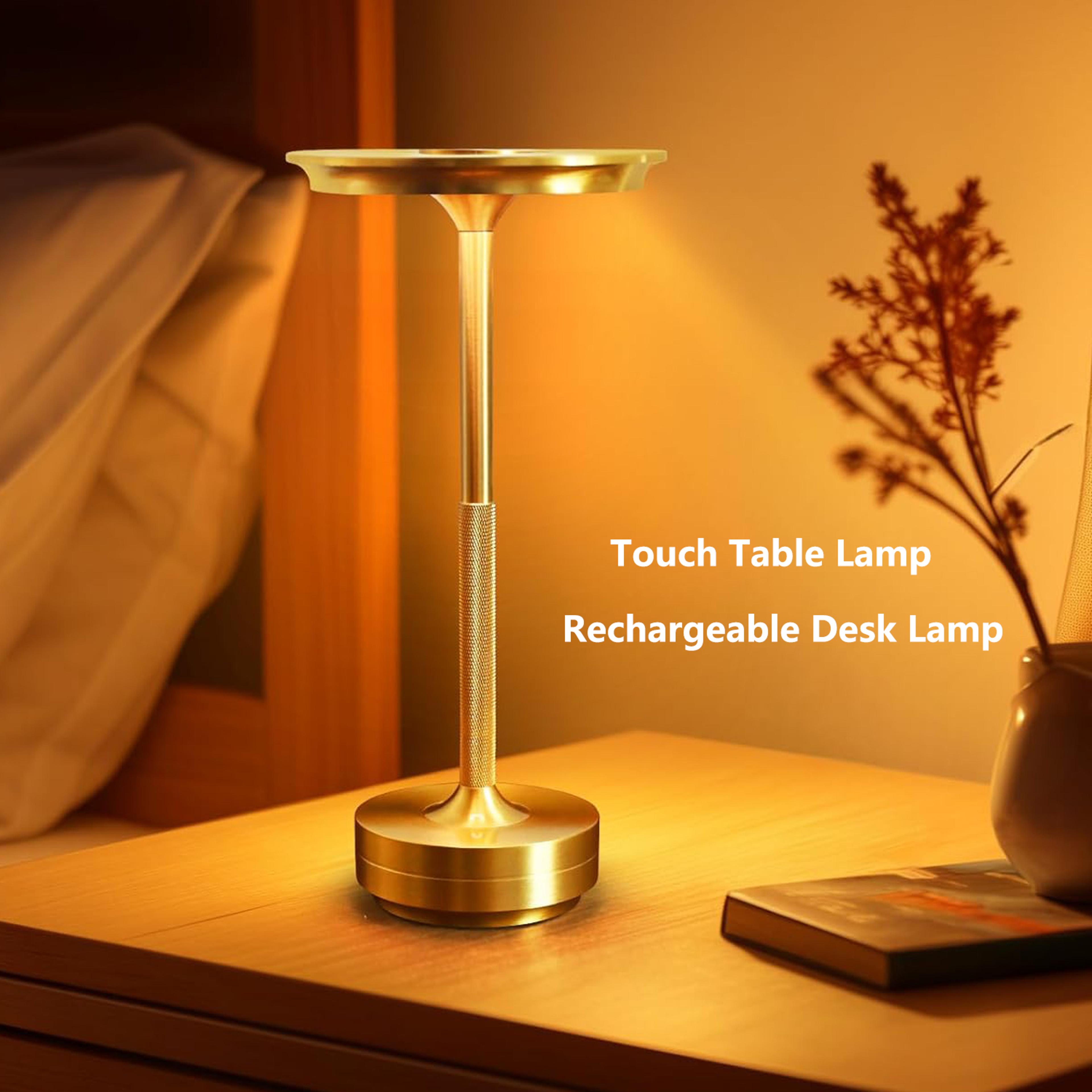 Rechargeable Cordless LED Table Lamp Touch Control 3 Color Portable Restaurant Lamp 1