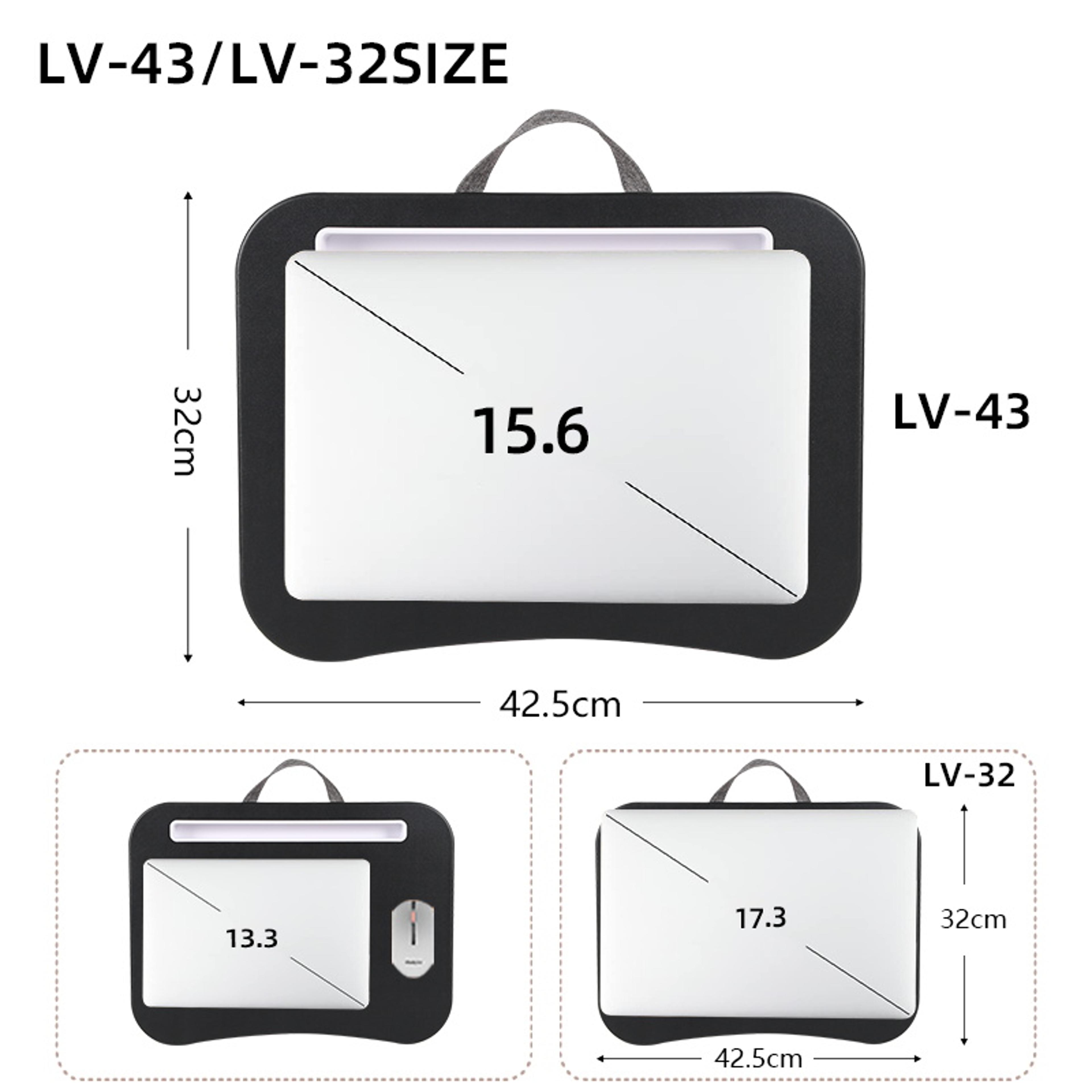 Portable Cushioned Laptop Lap Desk With Hard Mouse Pad And Wood Tray 3