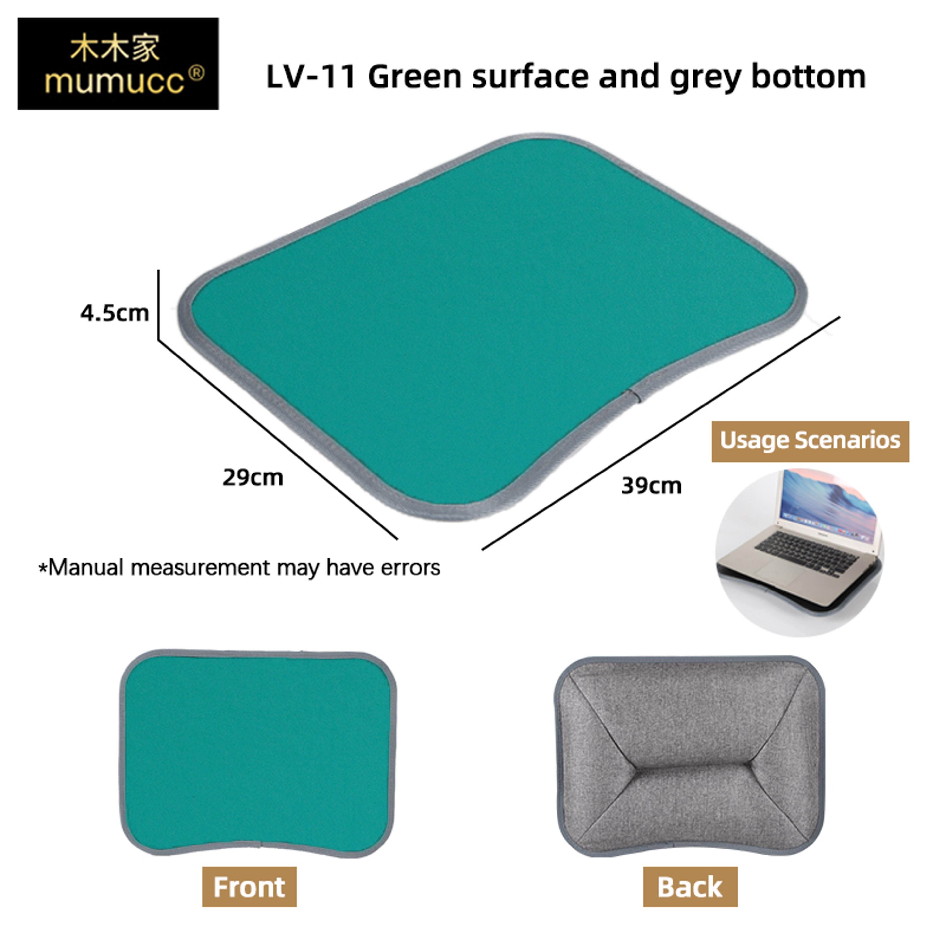 Portable Cushioned Laptop Lap Desk With Hard Mouse Pad And Wood Tray 17