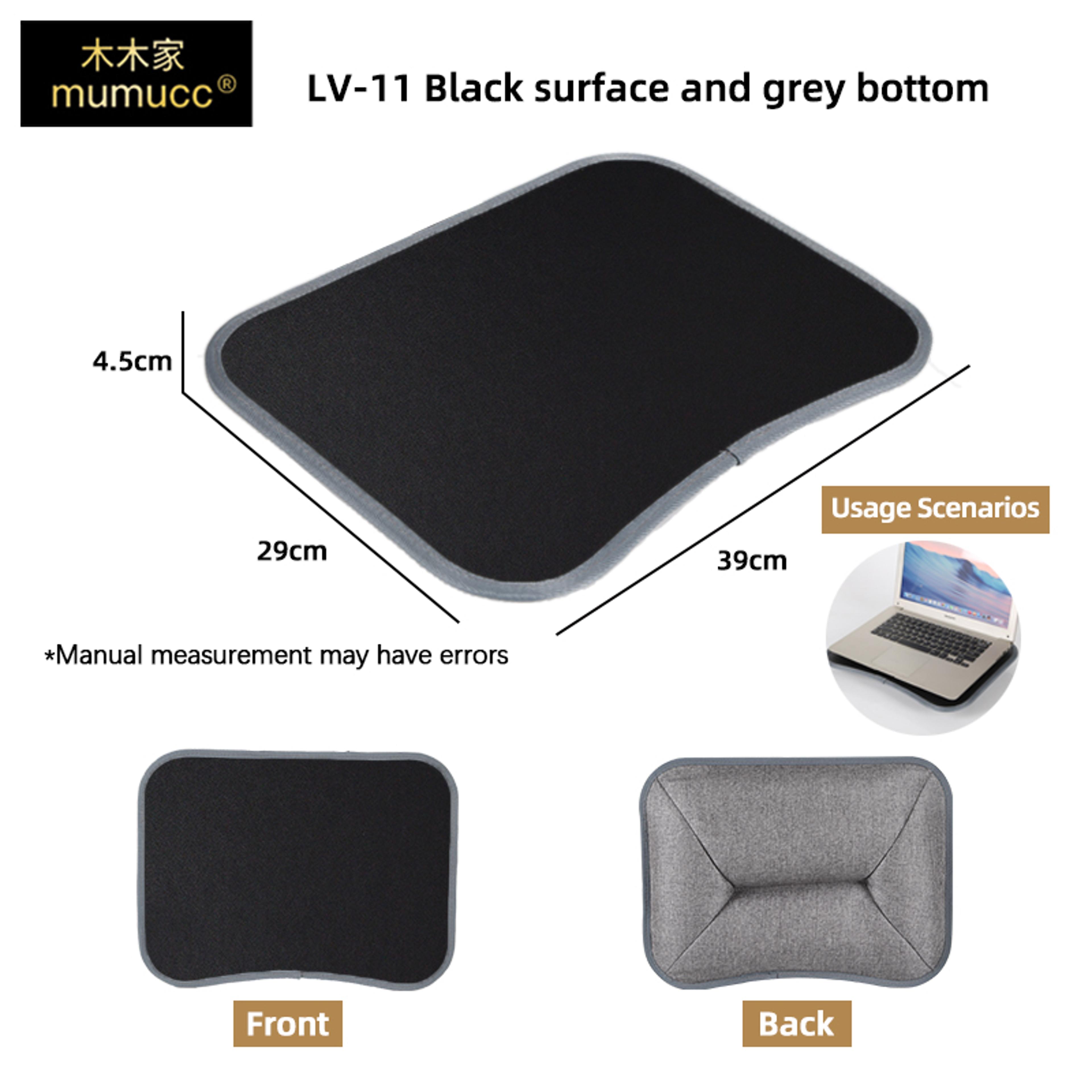 Portable Cushioned Laptop Lap Desk With Hard Mouse Pad And Wood Tray 25