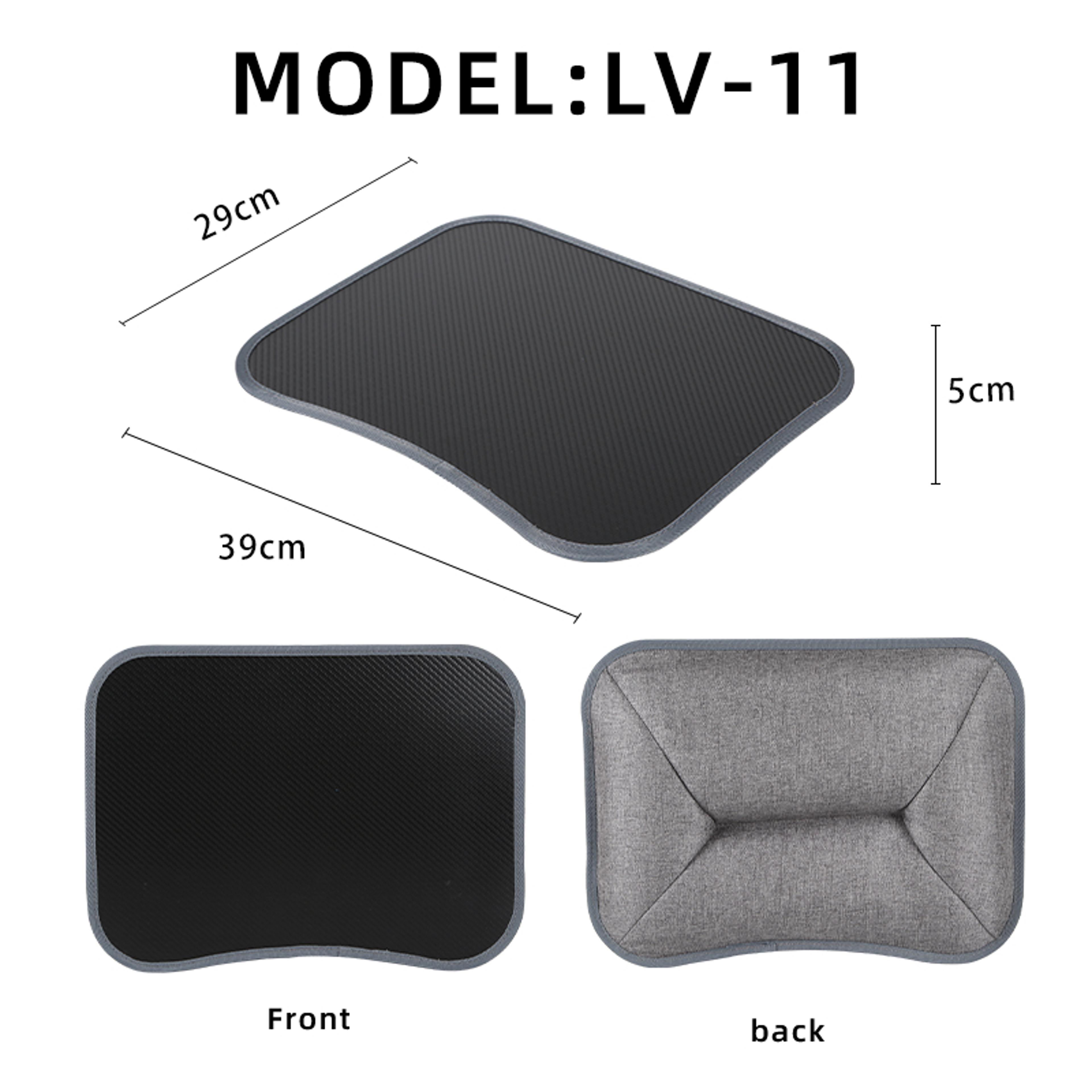 Portable Cushioned Laptop Lap Desk With Hard Mouse Pad And Wood Tray 33