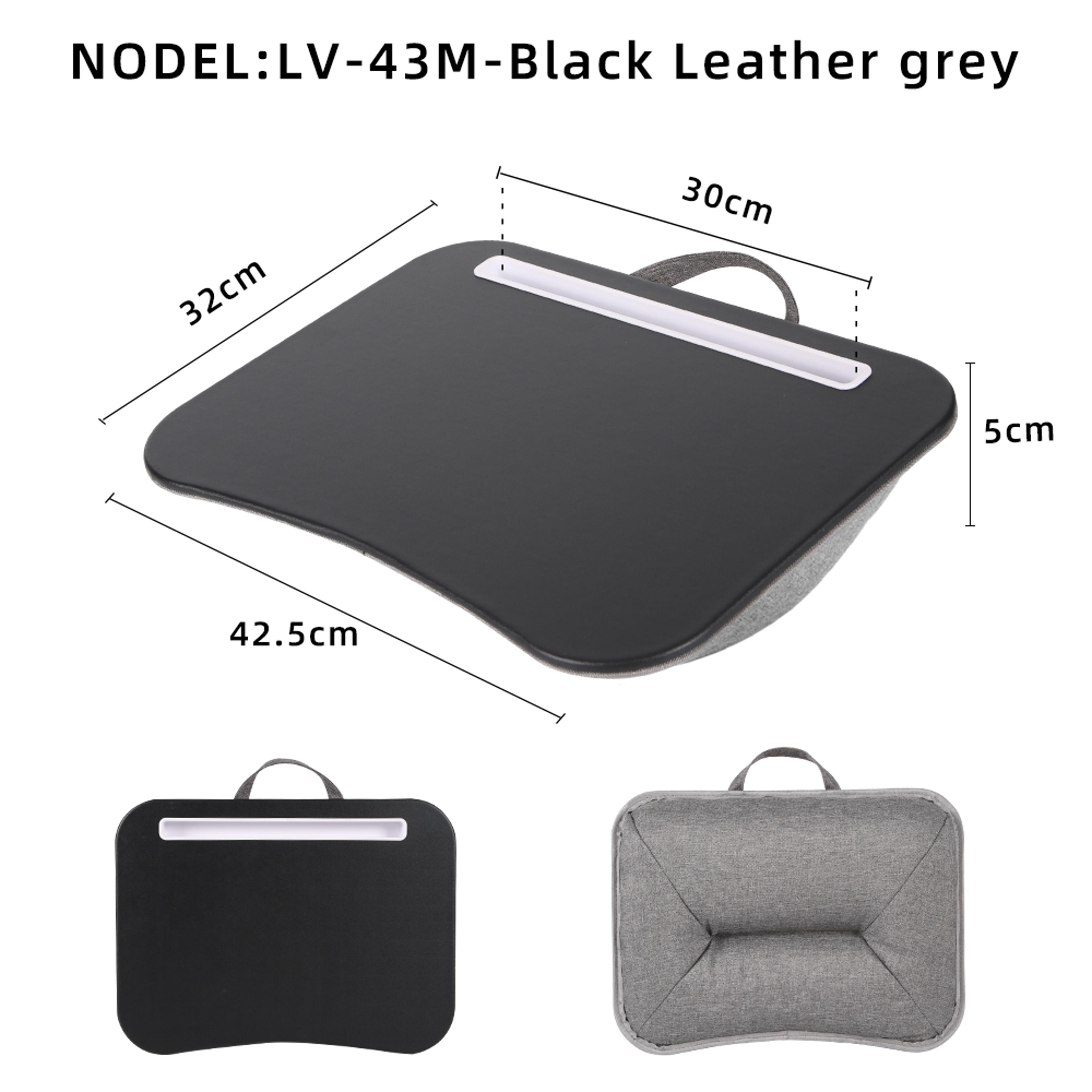 Portable Cushioned Laptop Lap Desk With Hard Mouse Pad And Wood Tray 32