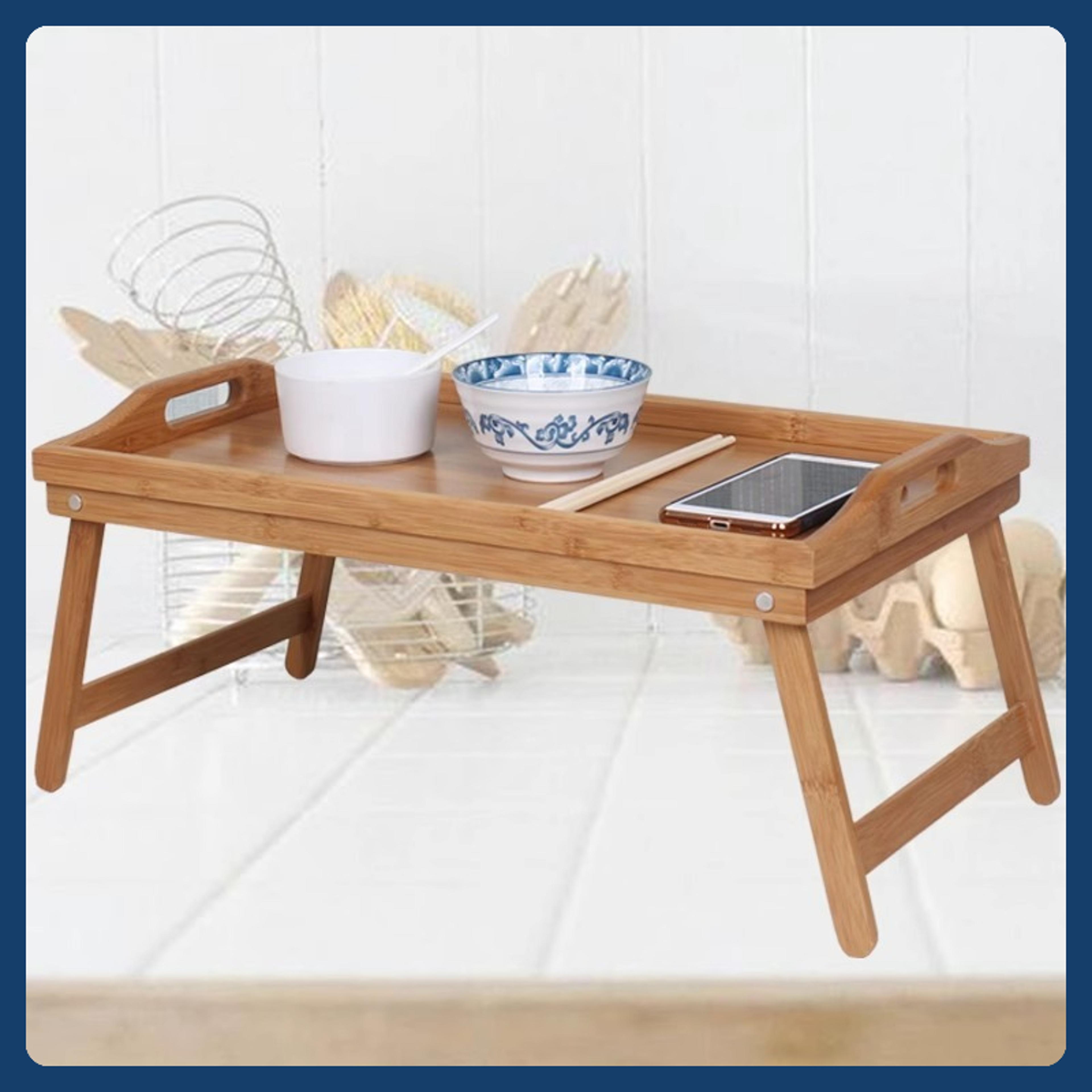 Foldable Bed Tray Table Adjustable Laptop Stand Portable Breakfast Desk 1