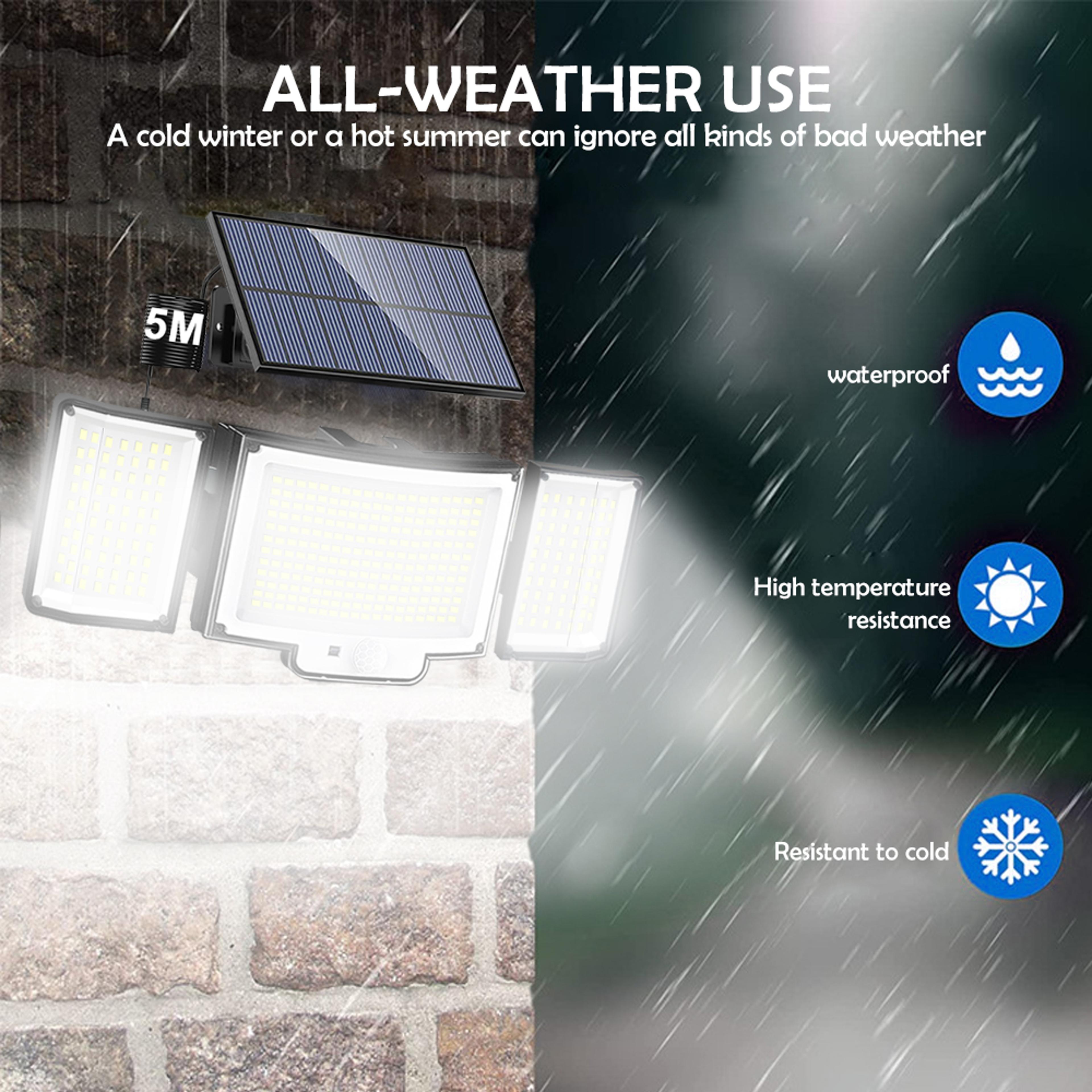 400 LED Solar Motion Sensor Security Light IP65 Outdoor Flood Light 6