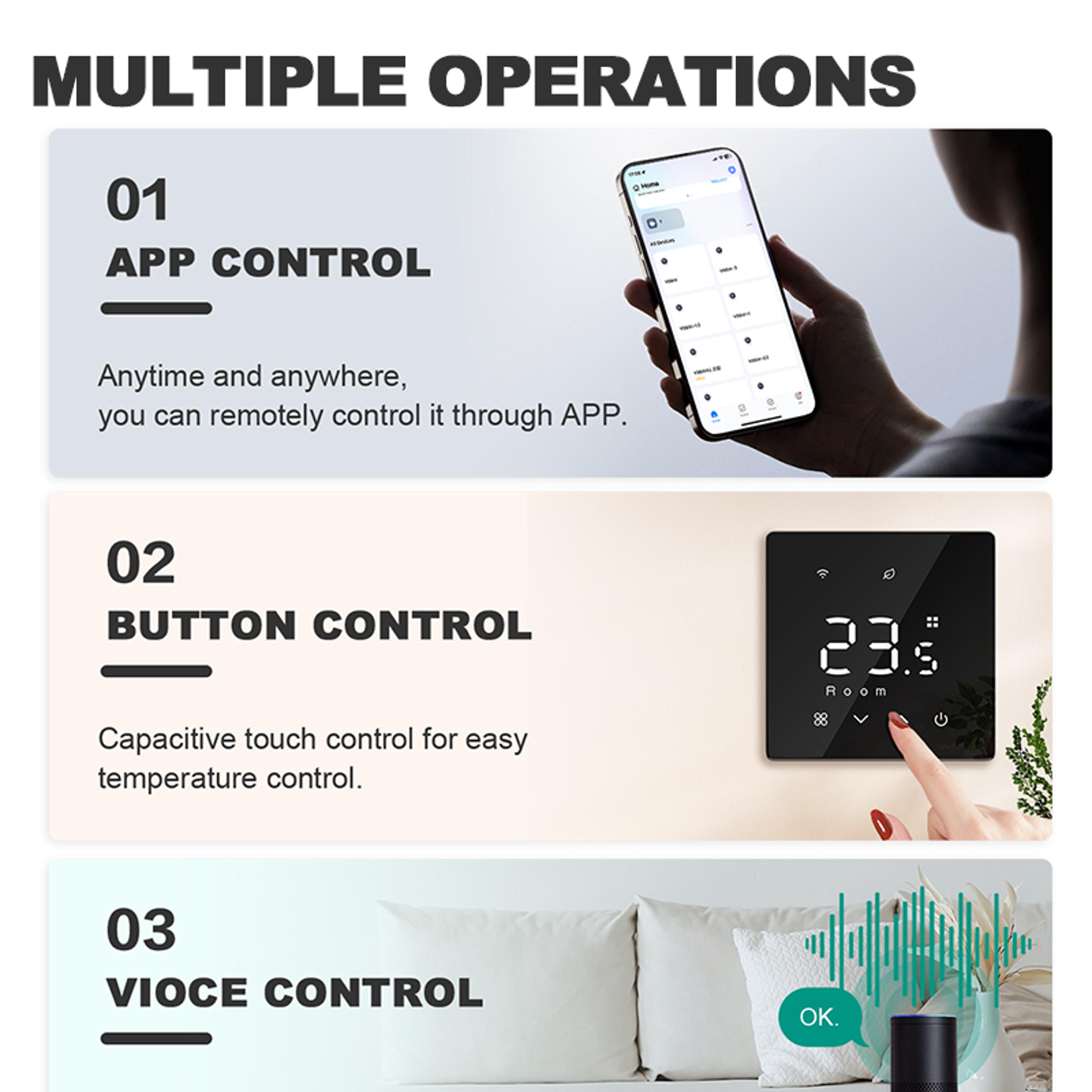 Tuya Smart Thermostat WiFi Zigbee Wireless Boiler Temperature Controller 4