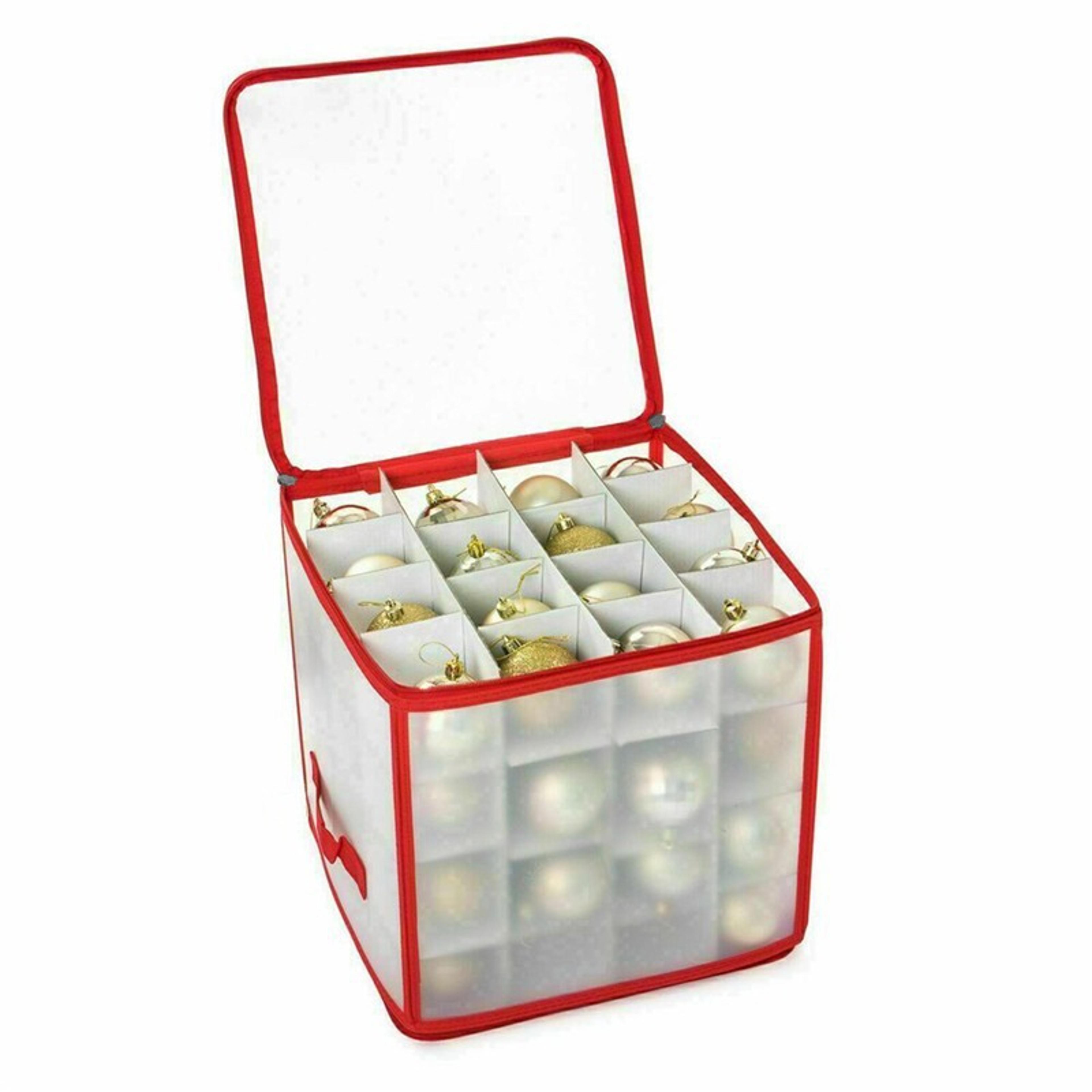 64 Grid Christmas Ornament Storage Box Collapsible Bauble Storage Organizer 0