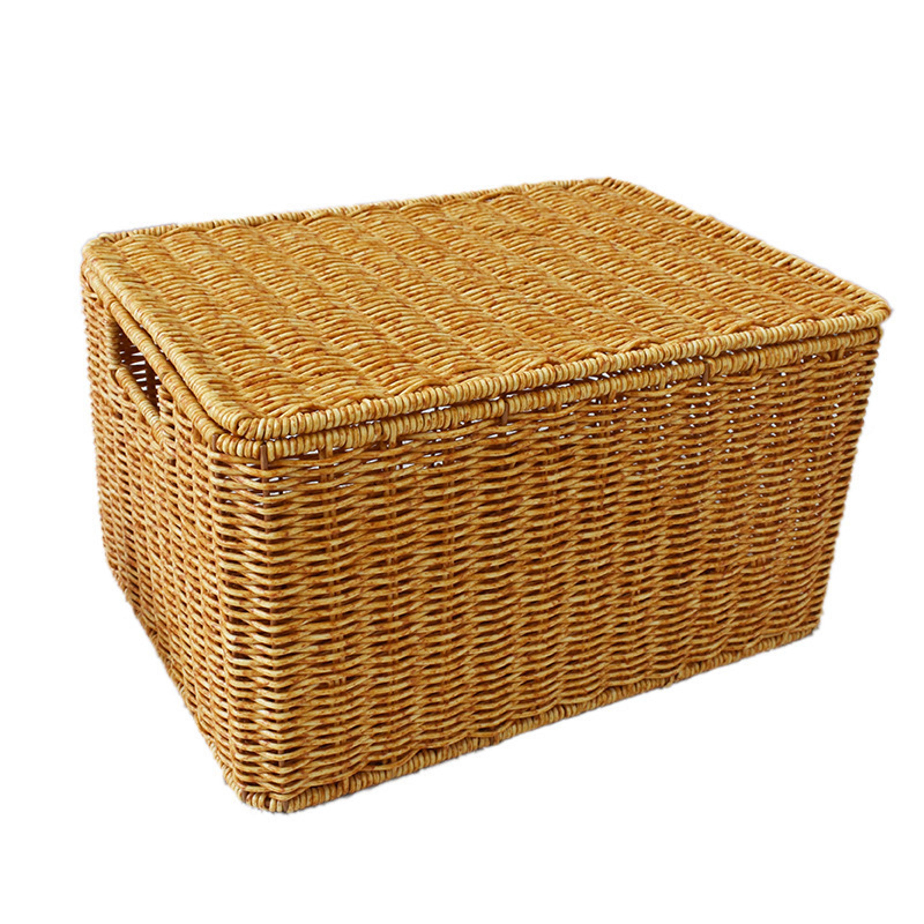 Rattan Woven Oversized Laundry Basket Large Capacity Clothes And Quilt Storage Box 5