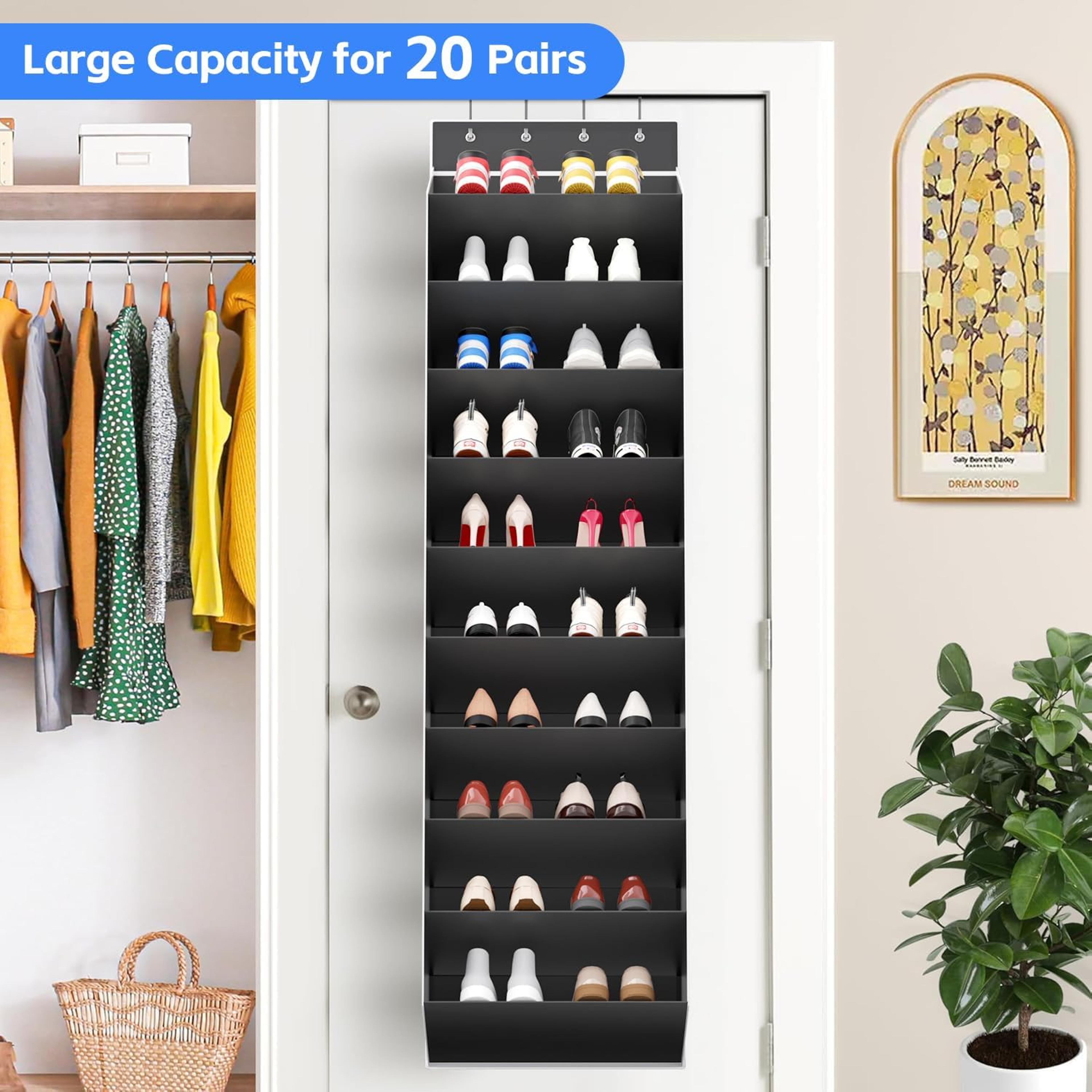 10 Tier Over The Door Shoe Organizer Large Deep Pocket Hanging Shoe Rack 6