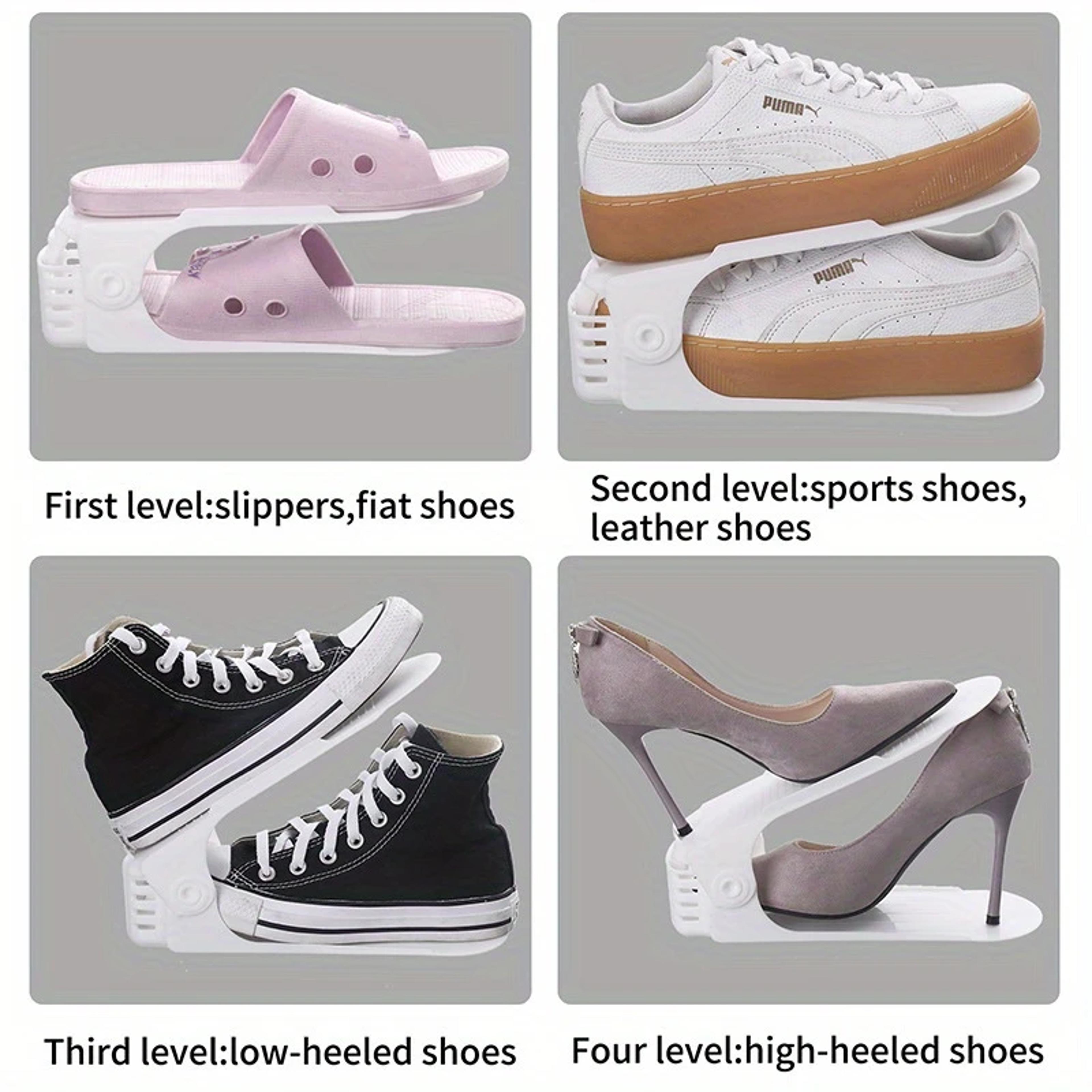 Adjustable Shoe Organizer Double Layer Shoe Space Saver Storage Rack 3