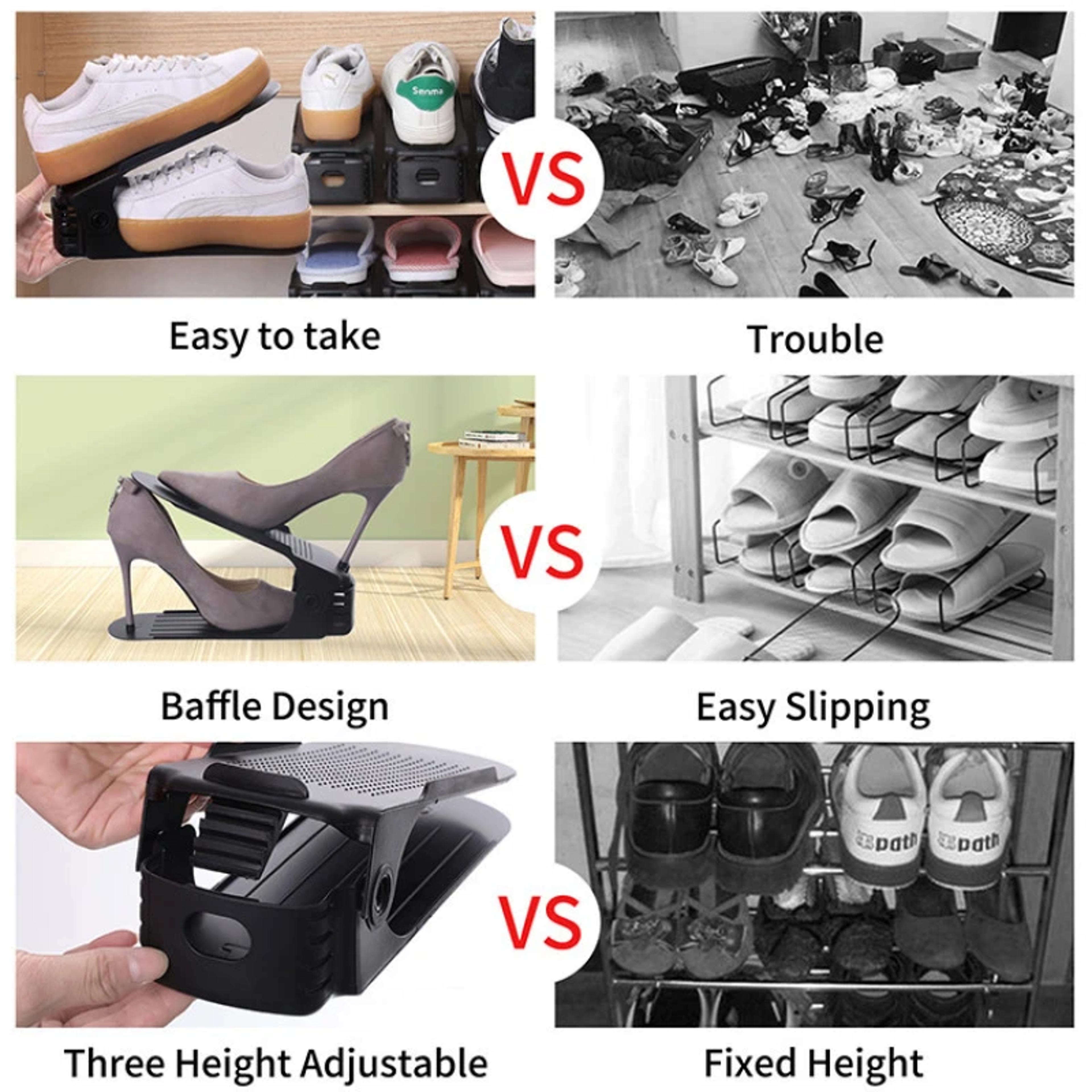 Adjustable Shoe Organizer Double Layer Shoe Space Saver Storage Rack 2