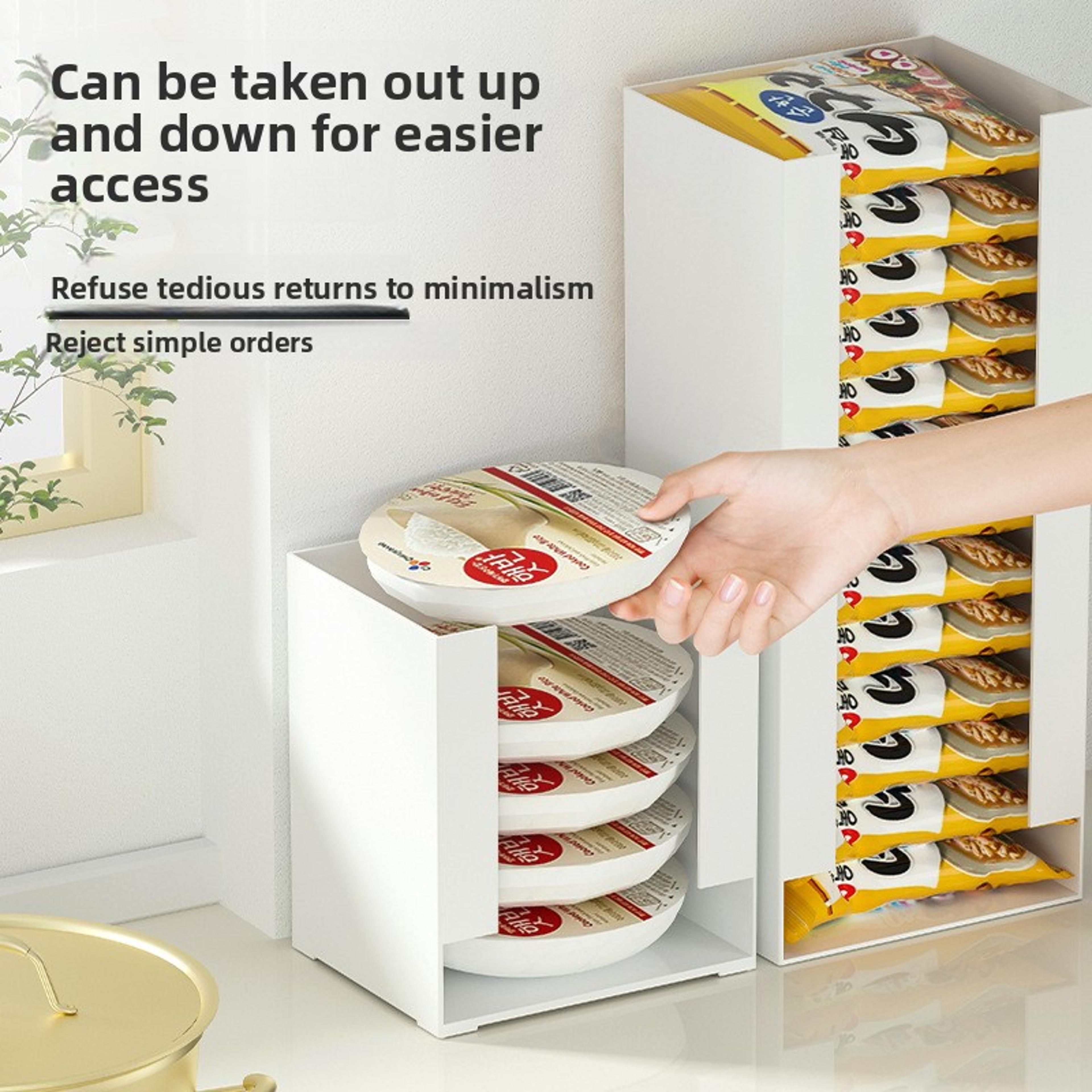 Instant Noodle Storage Box Kitchen Countertop Organizer For Snacks Masks And Pantry Essentials 2