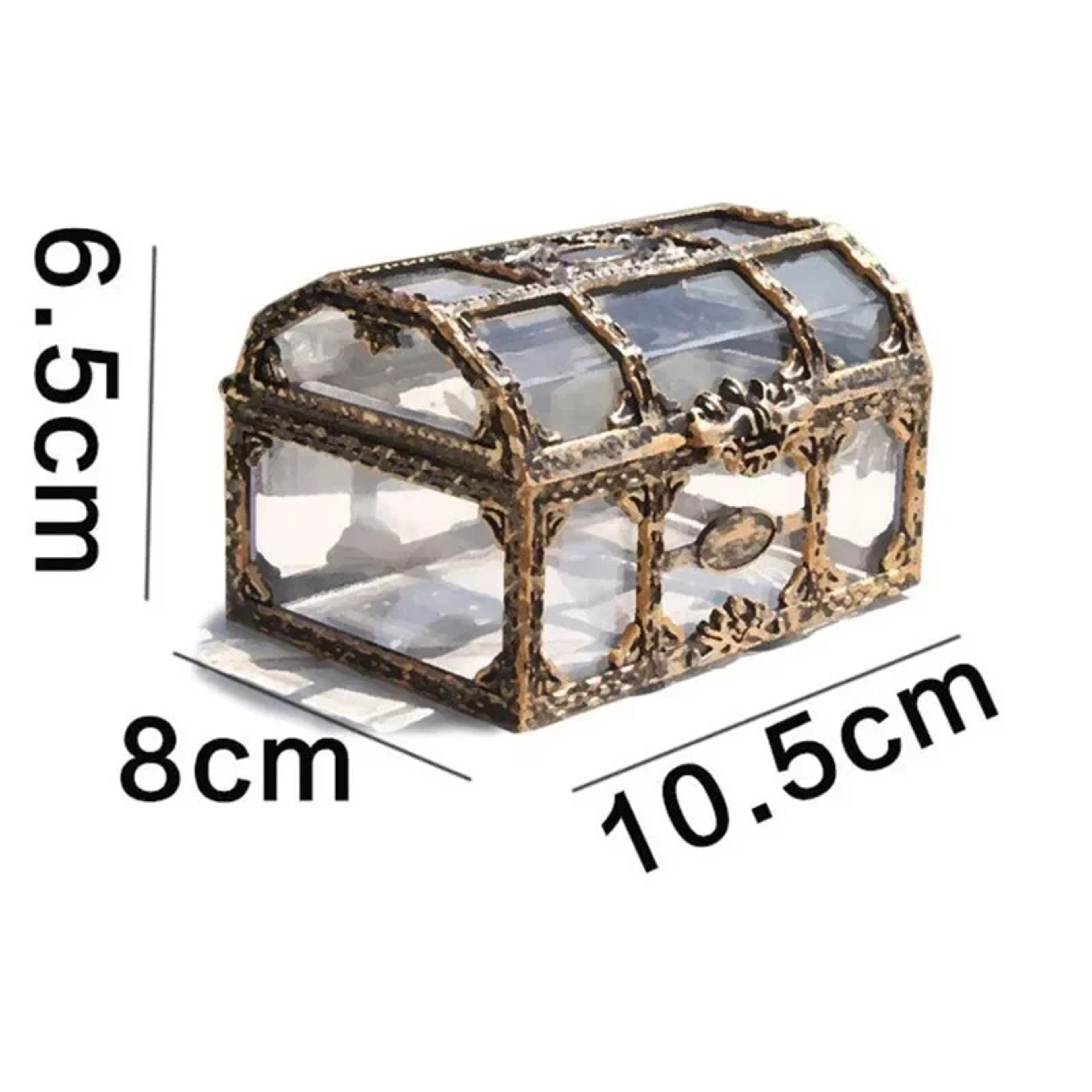 Transparent Pirate Treasure Box Jewelry Keepsake Storage Organizer 2