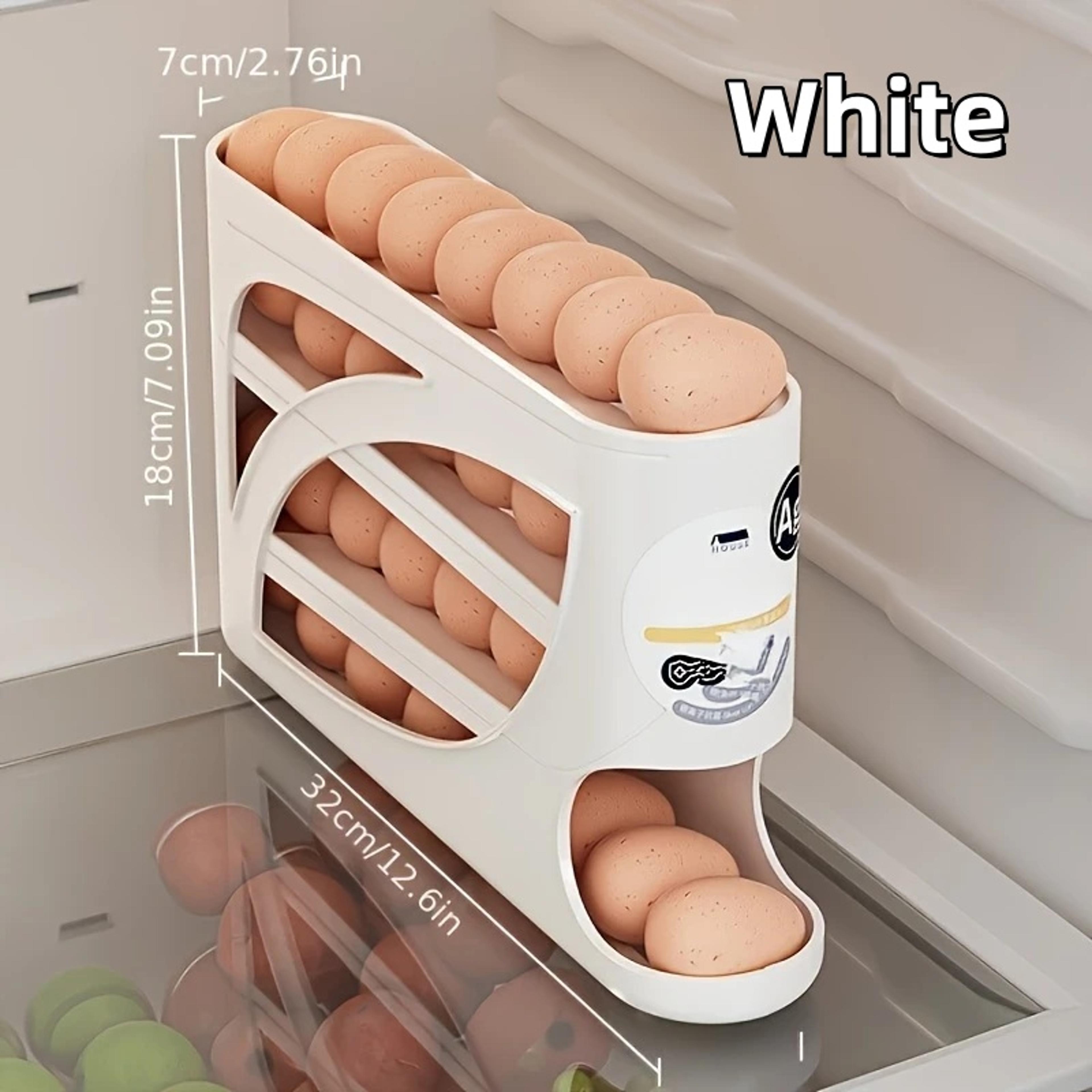 3 Tier Rolling Egg Holder 24 Egg Fridge Organizer And Storage Container 6