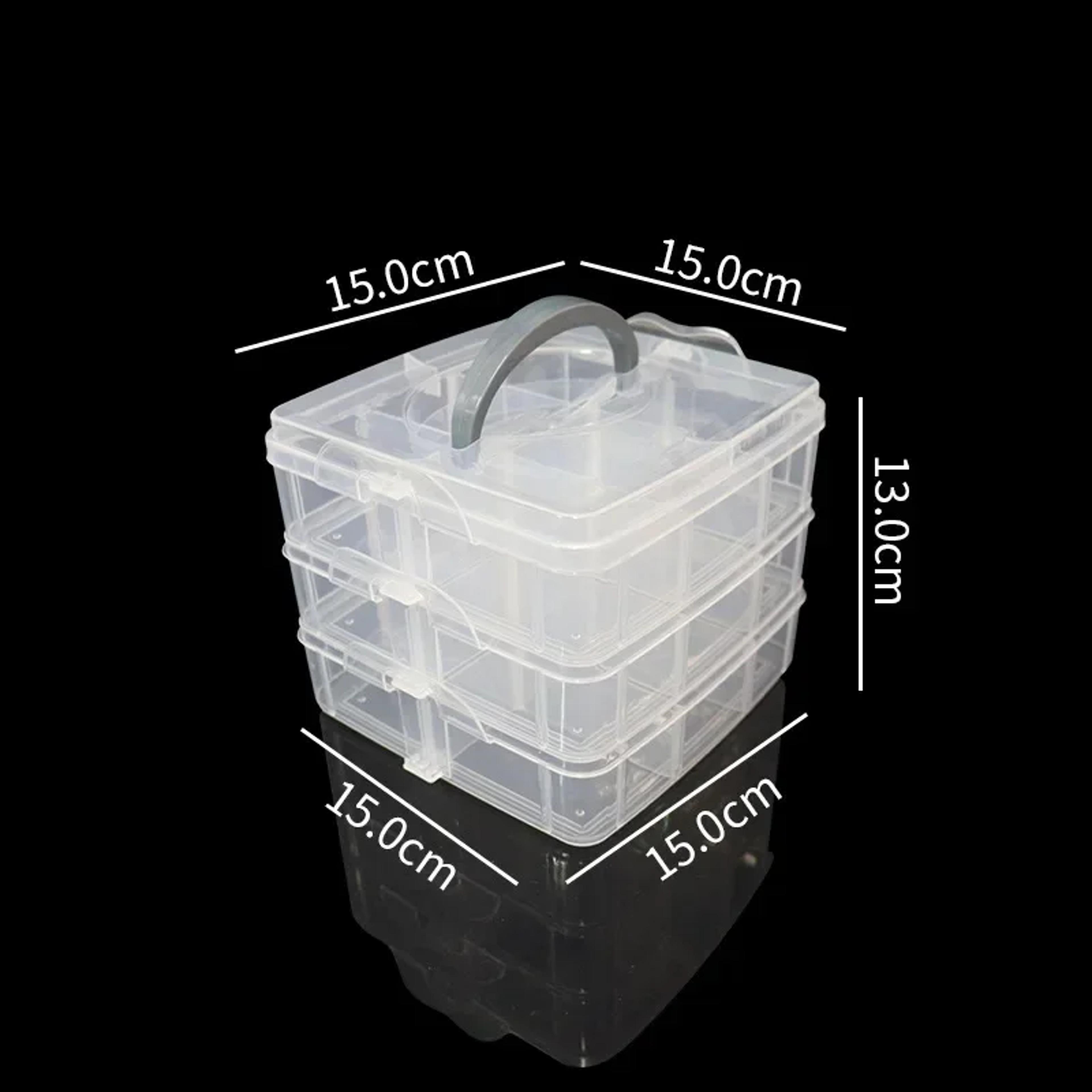 3 Tier Stackable Storage Box Adjustable Compartment Organizer For Jewelry Toys And Crafts 8