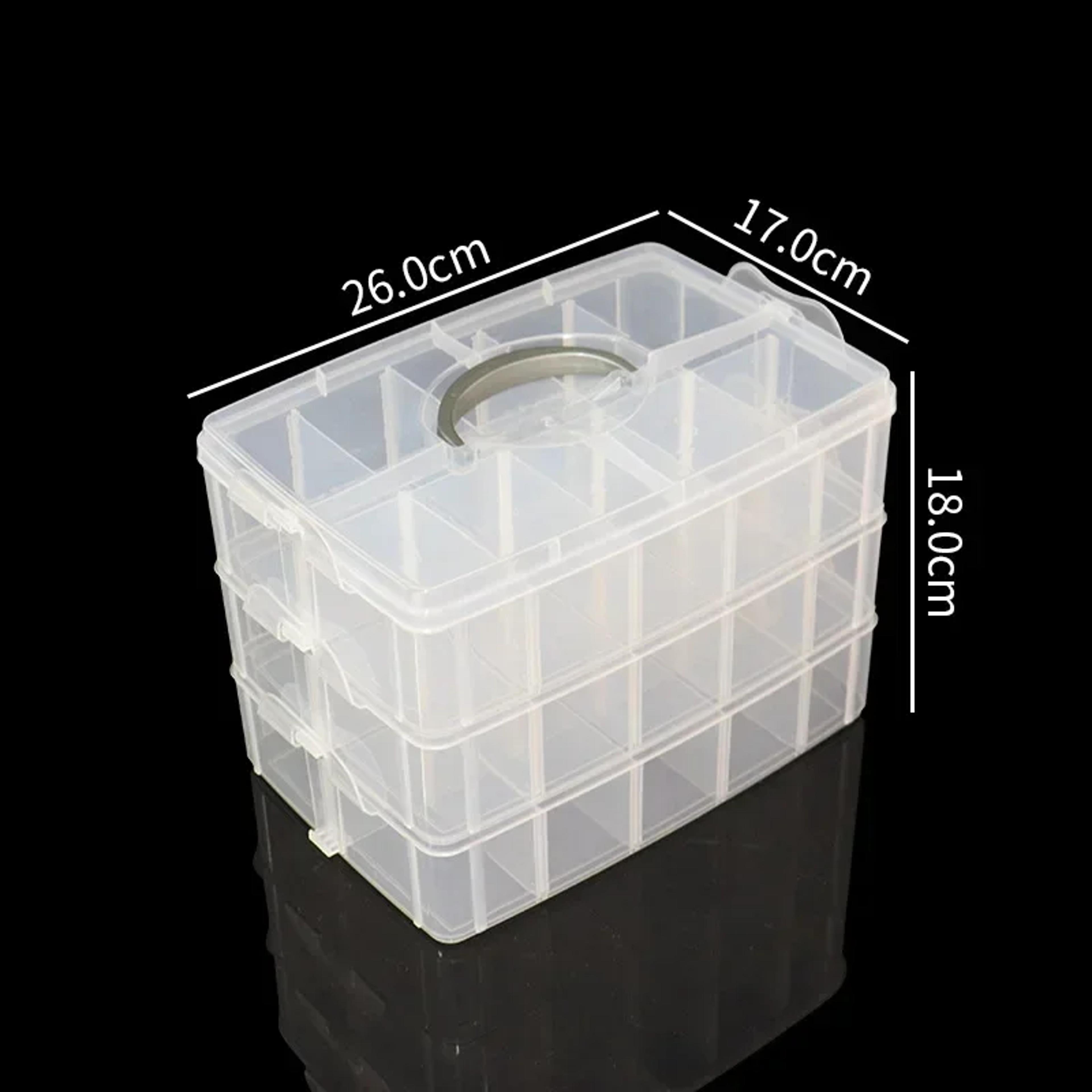3 Tier Stackable Storage Box Adjustable Compartment Organizer For Jewelry Toys And Crafts 7