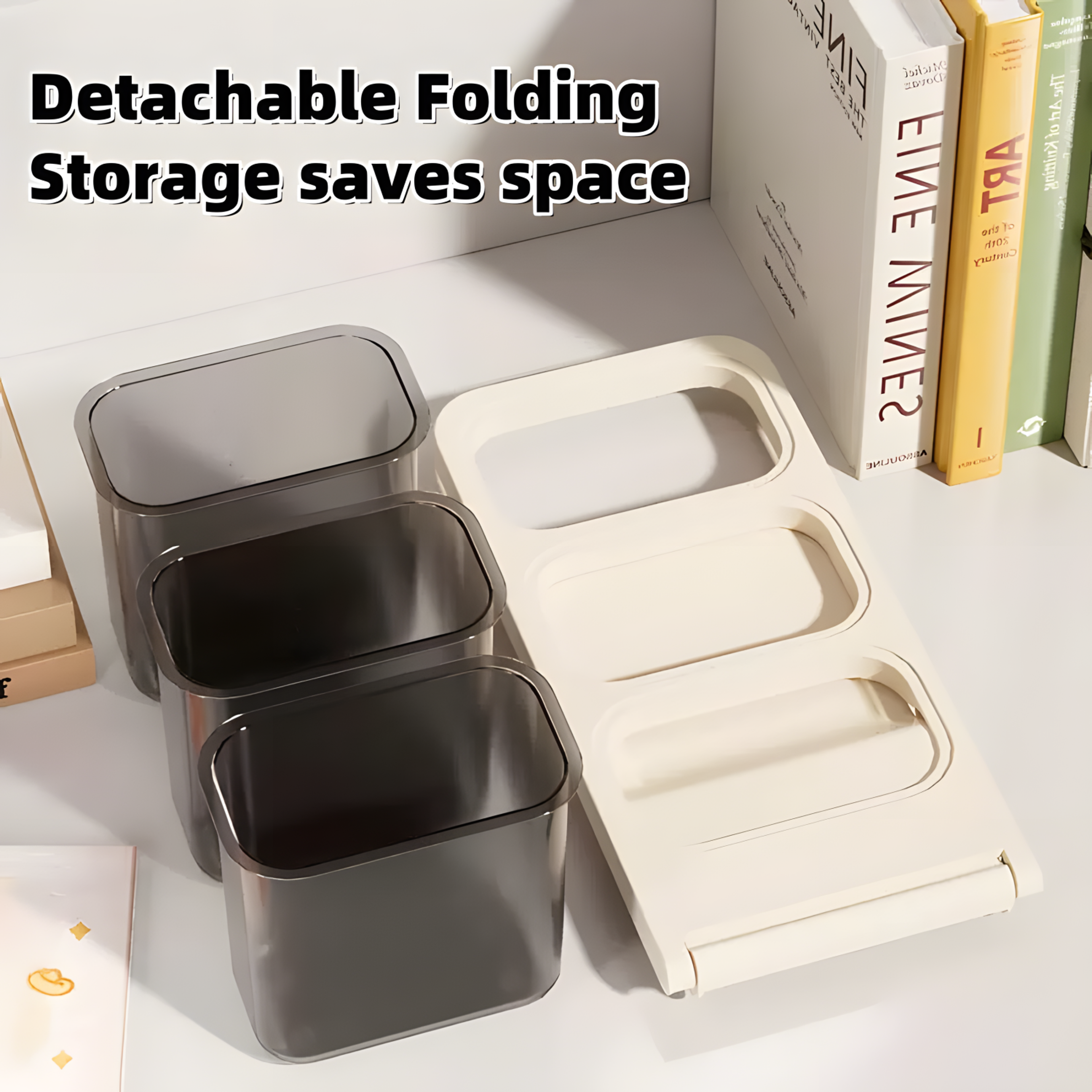 Foldable Desk Pen Organizer 3 Compartment Pen And Pencil Holder For Office And Home 5