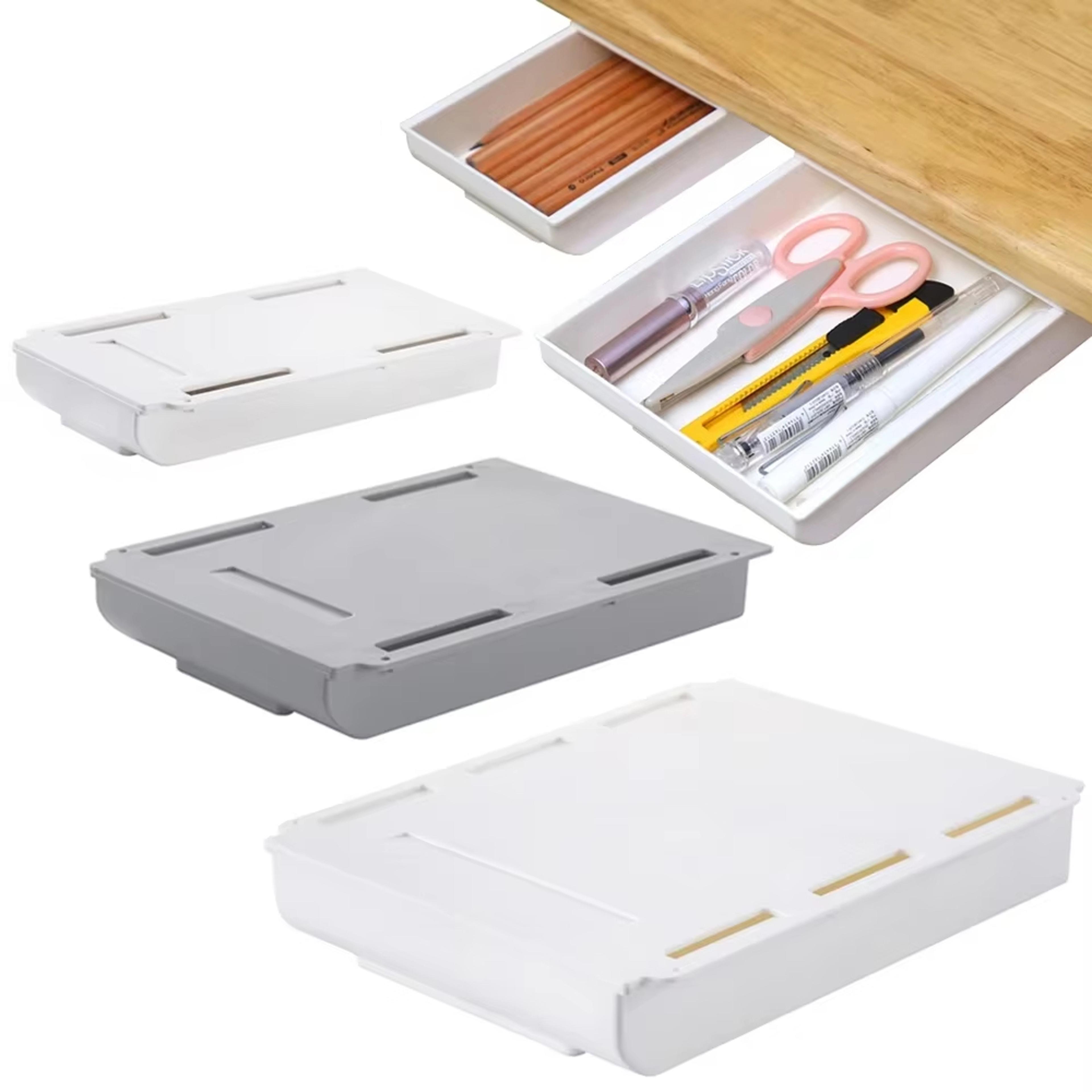 Hidden Under Desk Drawer Organizer Self Adhesive Storage For Office And Home 0
