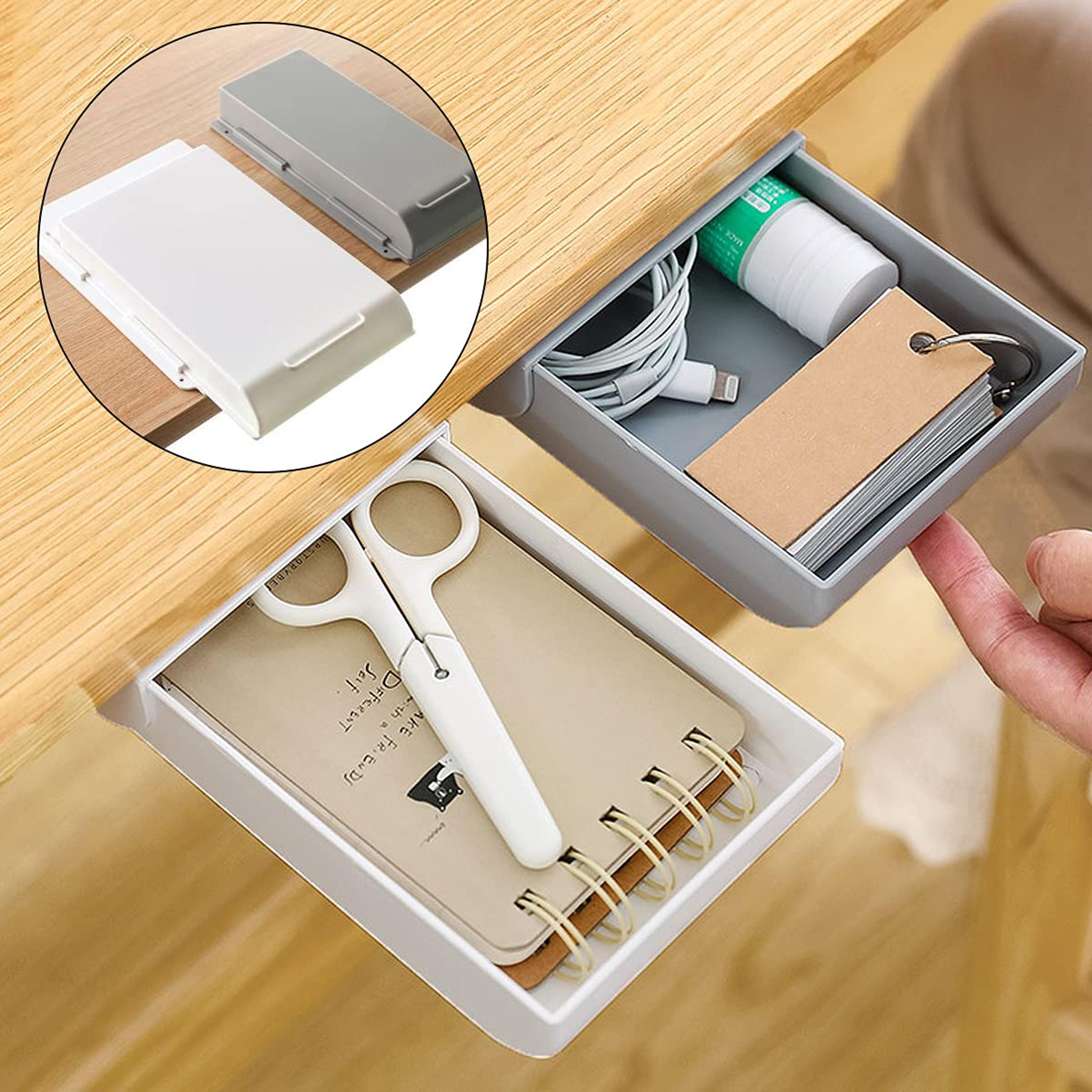 Hidden Under Desk Drawer Organizer Self Adhesive Storage For Office And Home 3