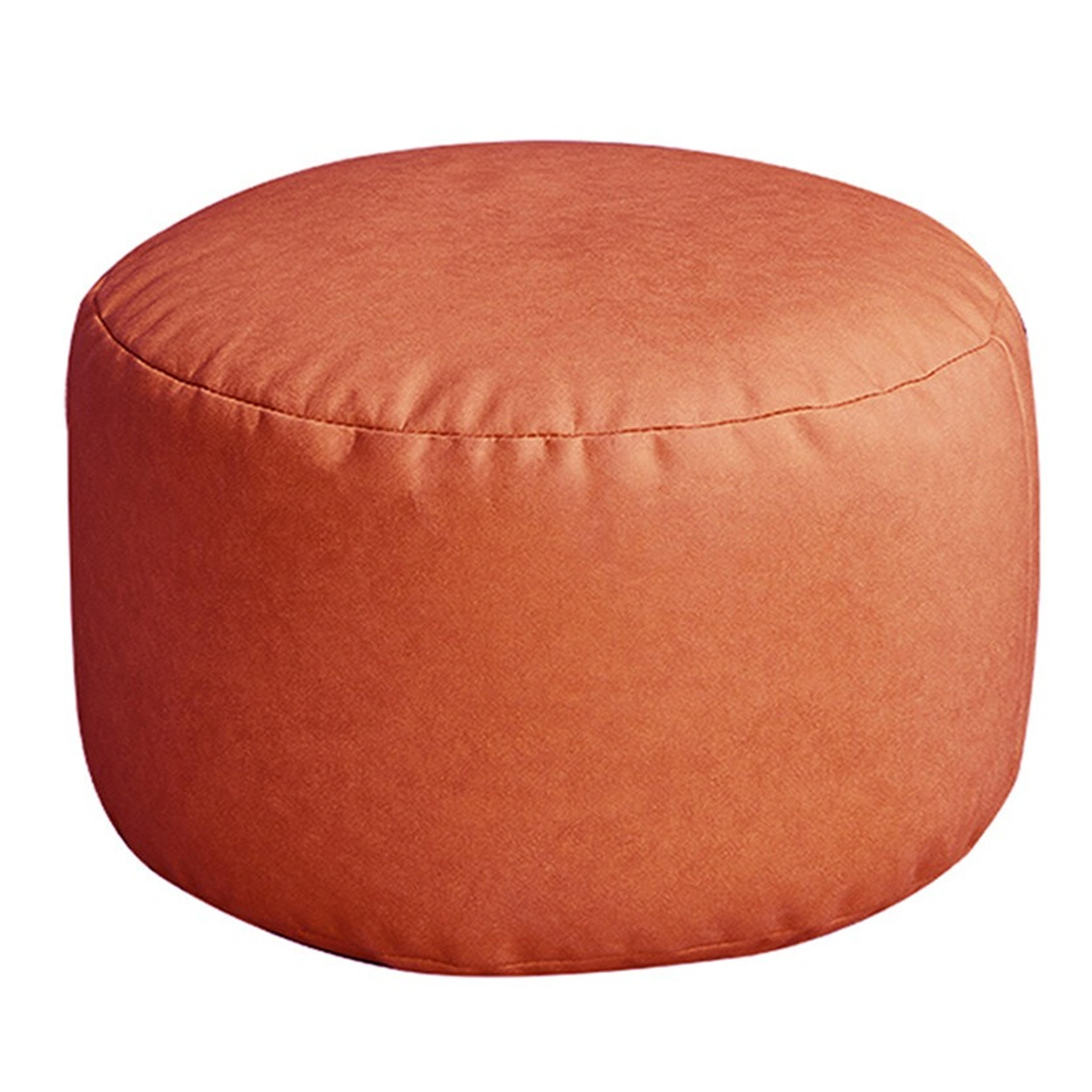 small round faux leather ottoman pouf footrest with eps filling