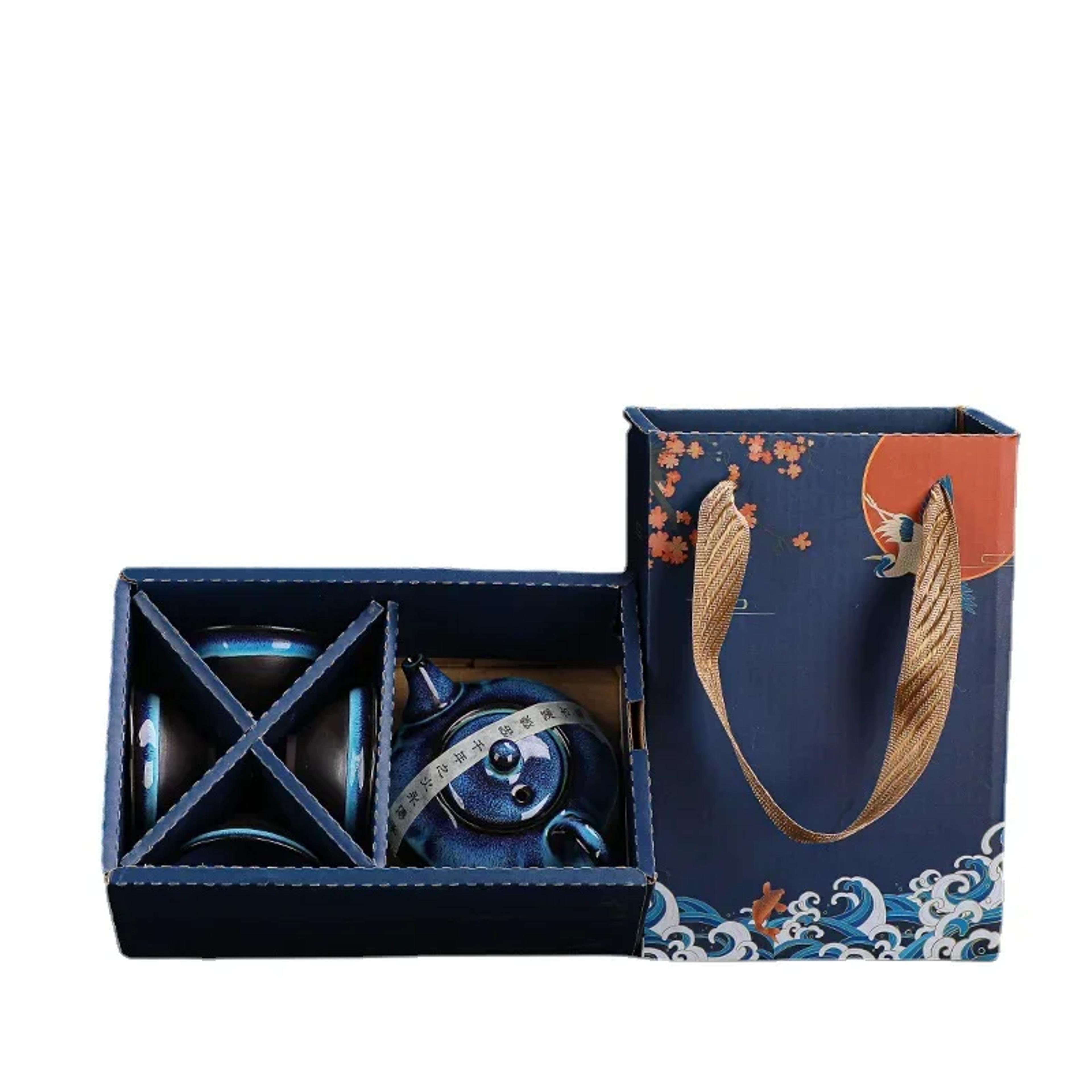 Ceramic Kung Fu Tea Set With Teapot And 4 Cups Gift Set 6