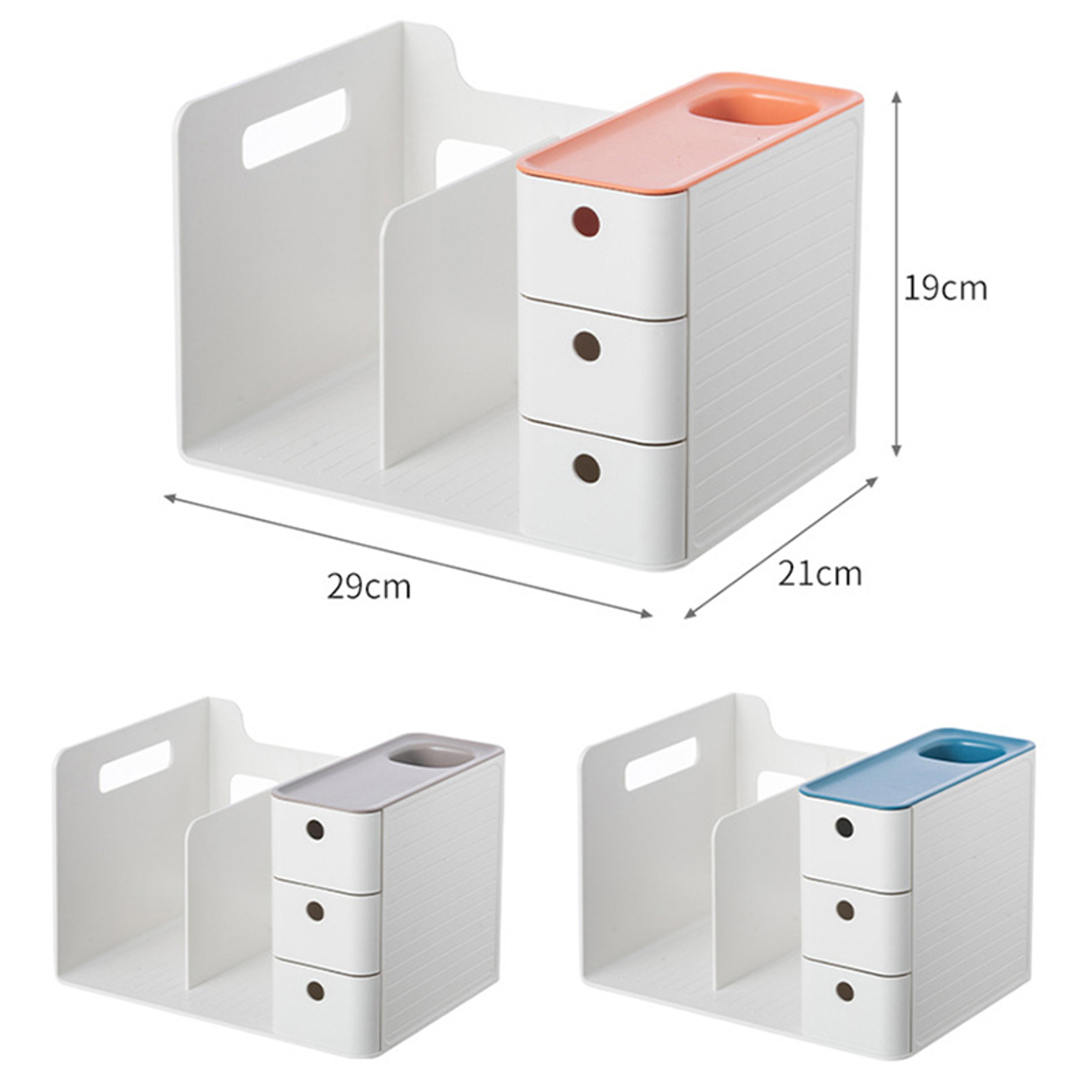 Multifunctional Book Holder Desk Organizer With Two Storage Drawers 6