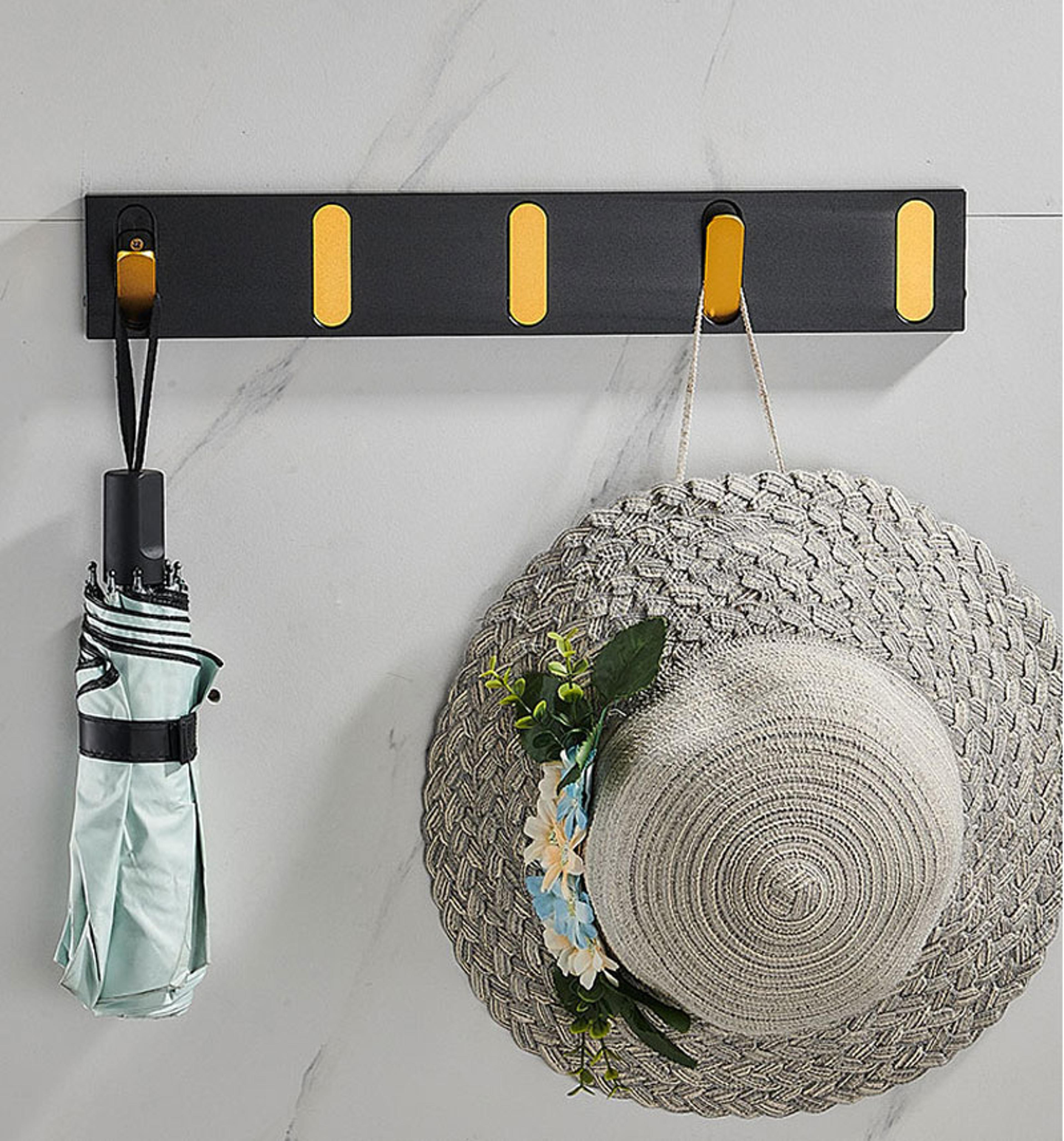 Space Saving Folding Wall Hooks And Wall Mounted Coat Rack For Towels Clothes Bags 3