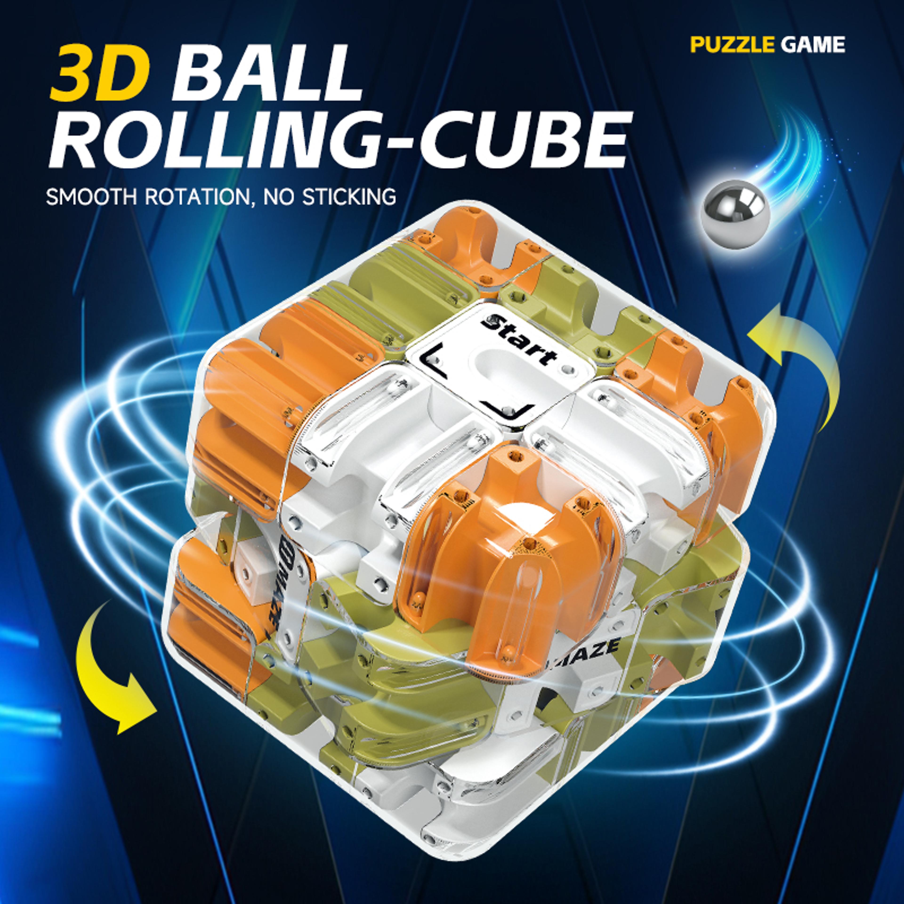 3D Maze Magic Cube Kids Labyrinth Puzzle Brain Teaser Fidget Toy 3