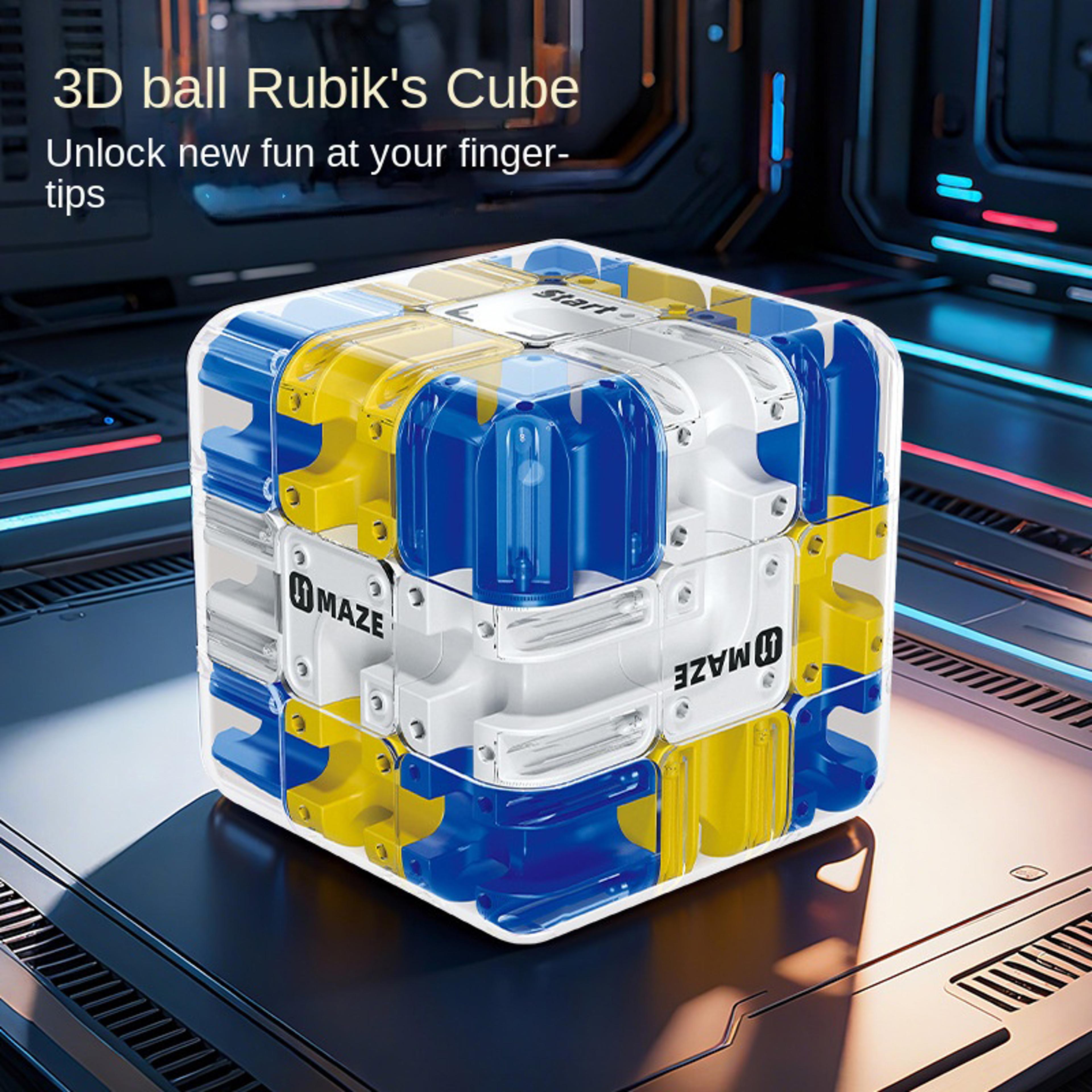 3D Maze Magic Cube Kids Labyrinth Puzzle Brain Teaser Fidget Toy 7