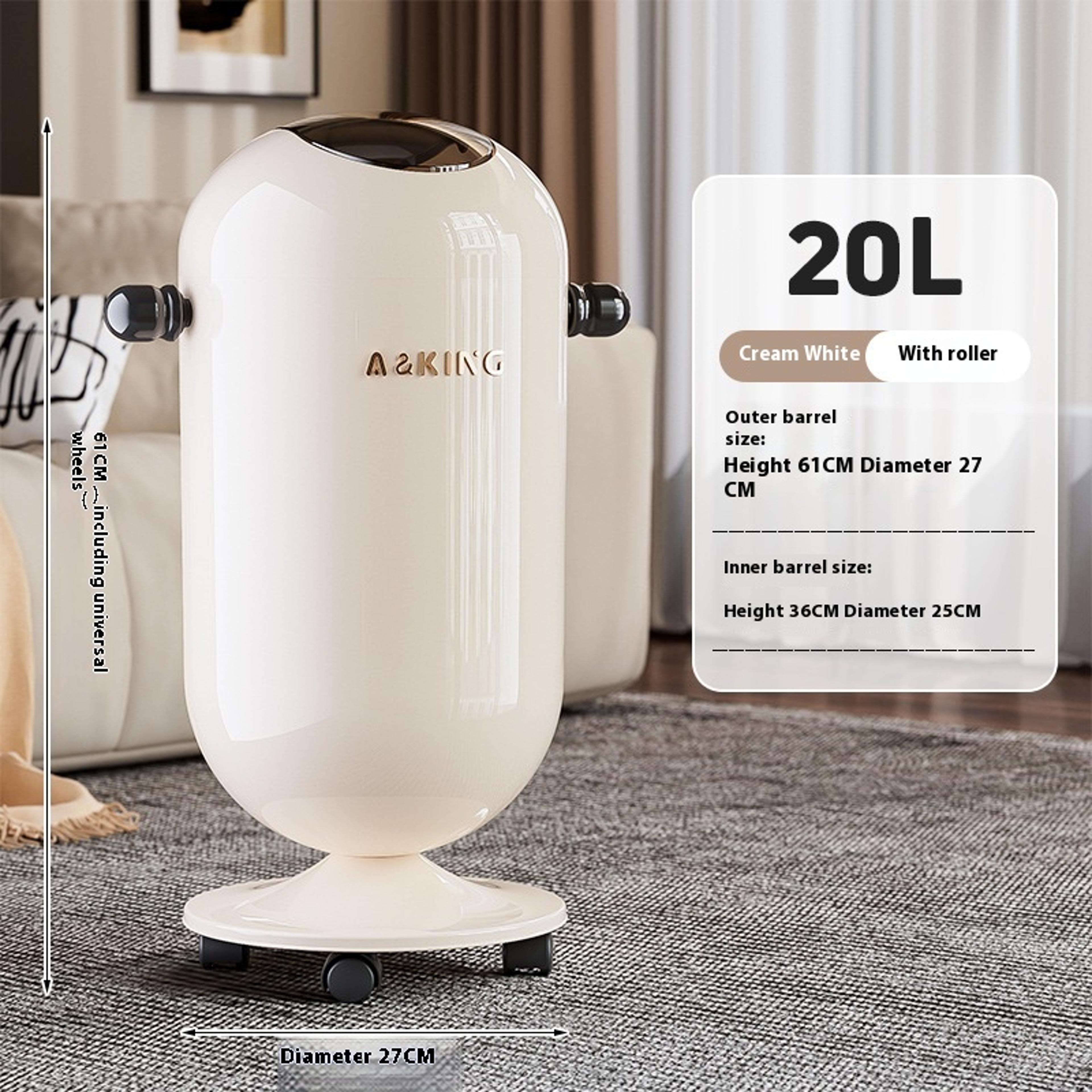 Touch Free Stainless Steel Trash Can With Floating Lid And Large Capacity Tall Design 8