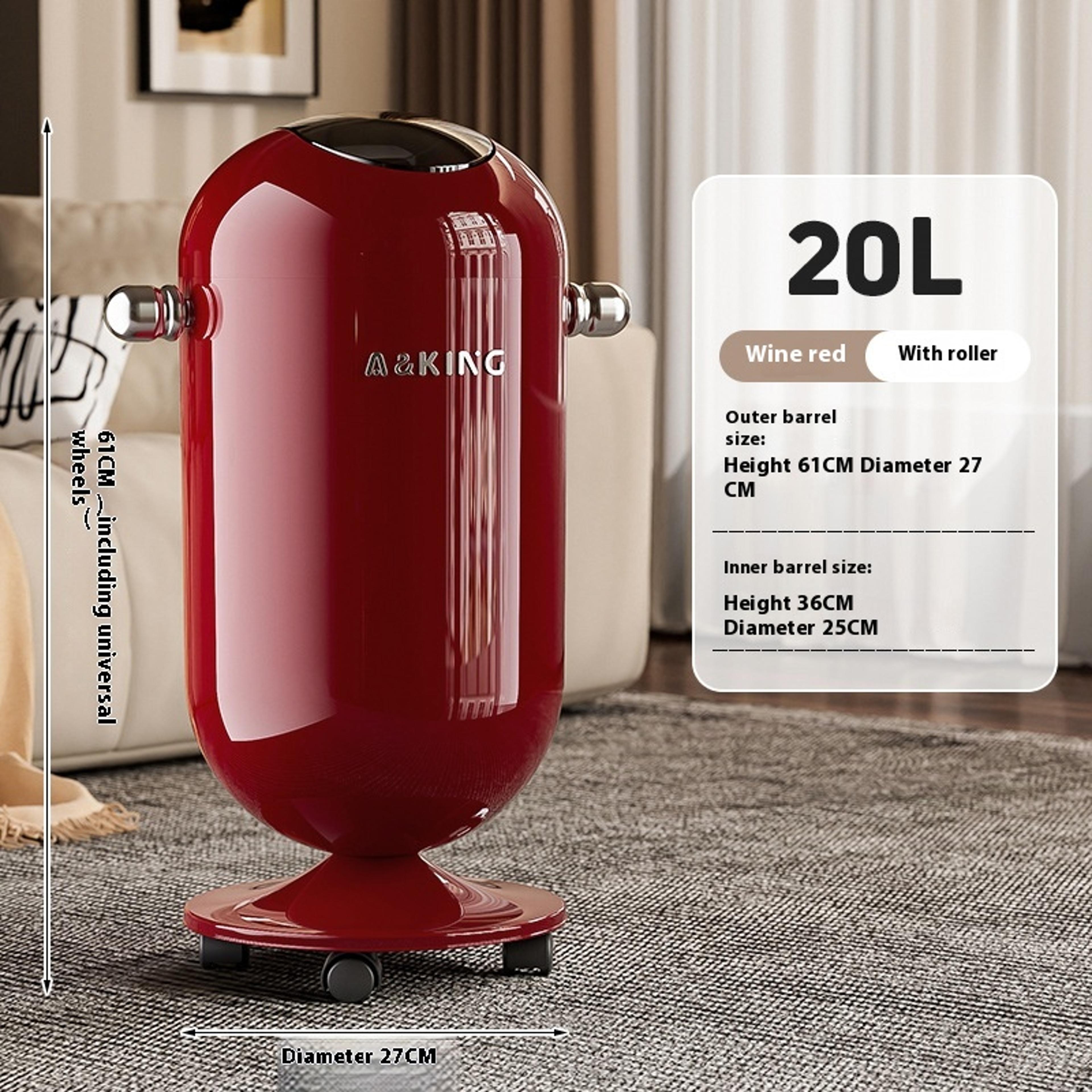 Touch Free Stainless Steel Trash Can With Floating Lid And Large Capacity Tall Design 7