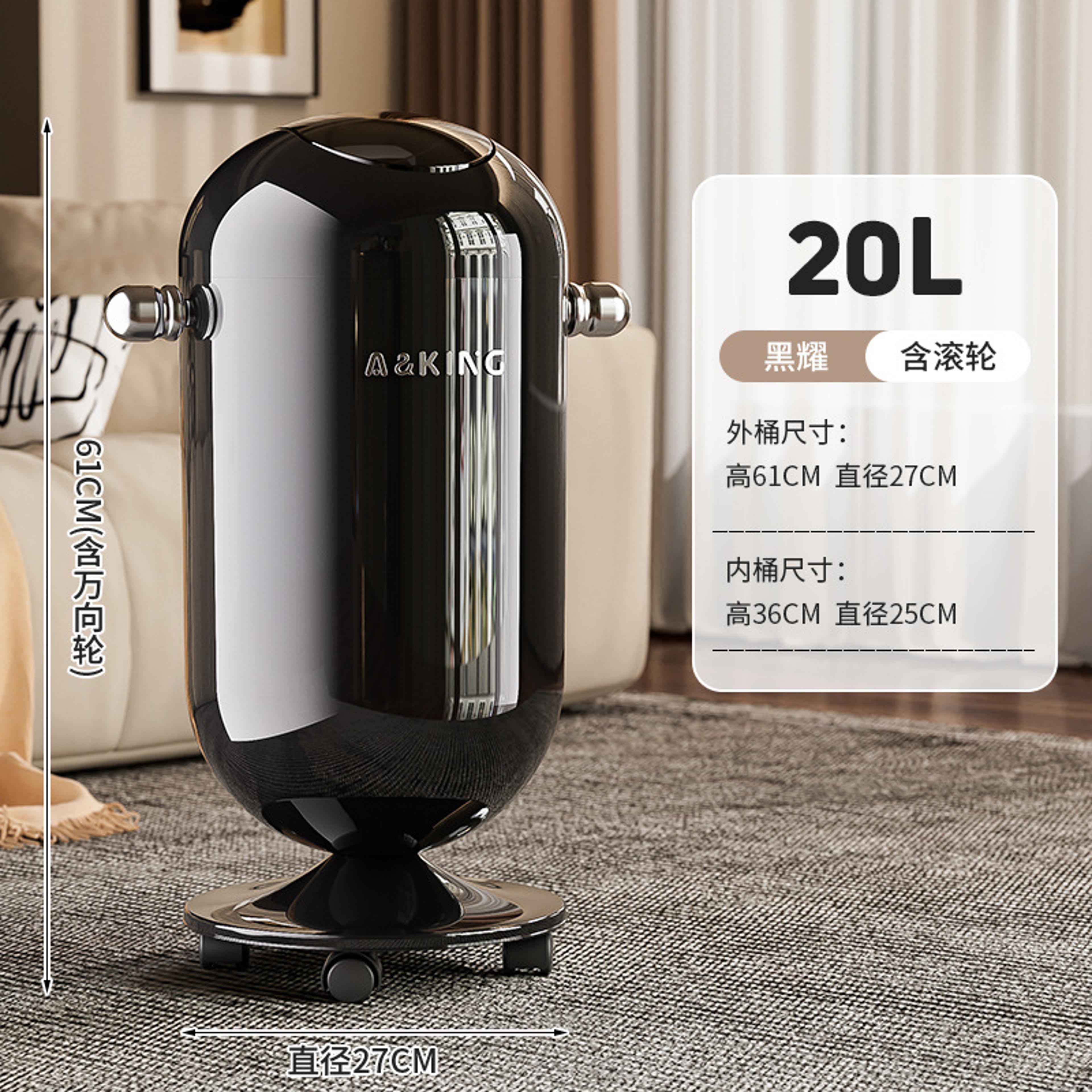 Touch Free Stainless Steel Trash Can With Floating Lid And Large Capacity Tall Design 9