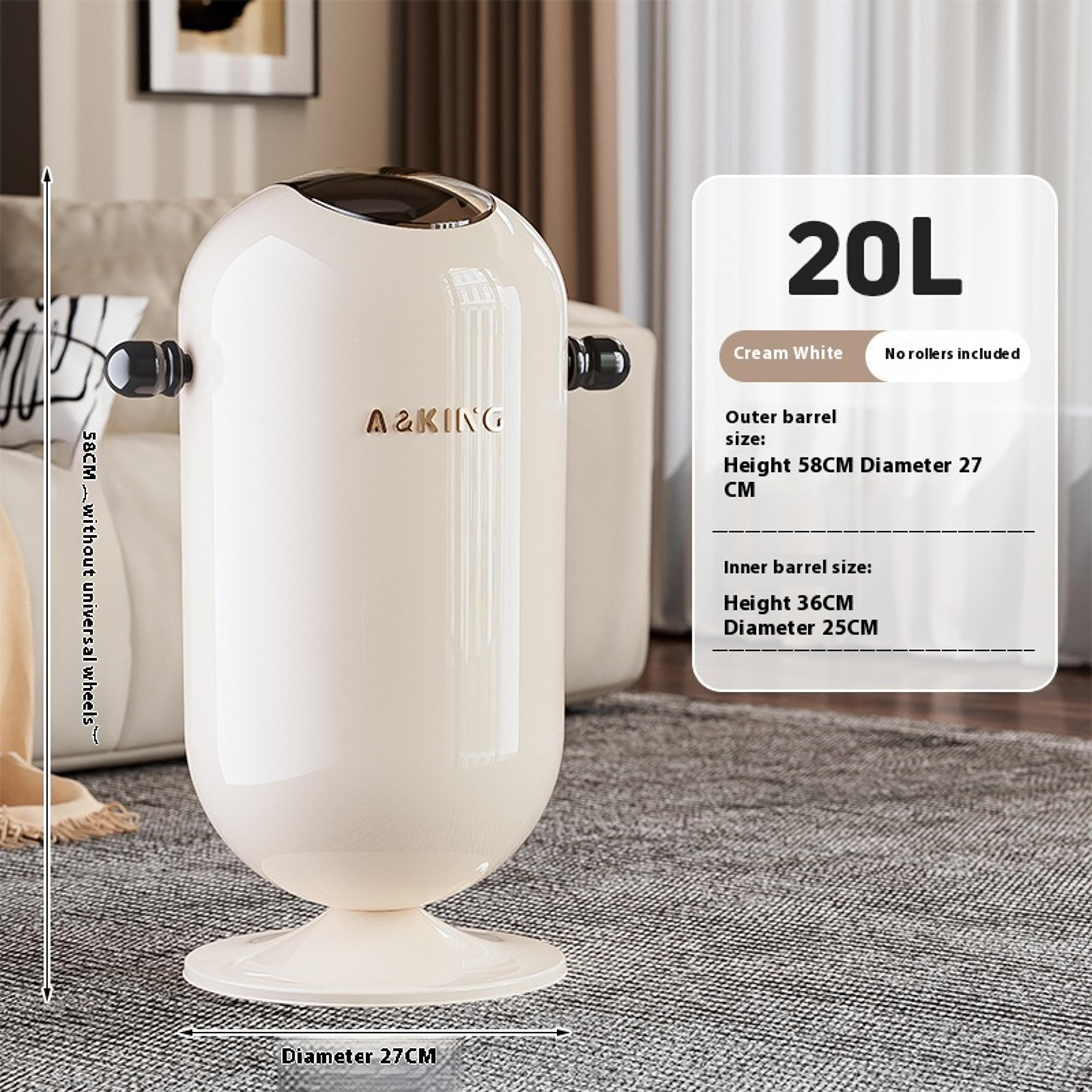 Touch Free Stainless Steel Trash Can With Floating Lid And Large Capacity Tall Design 11