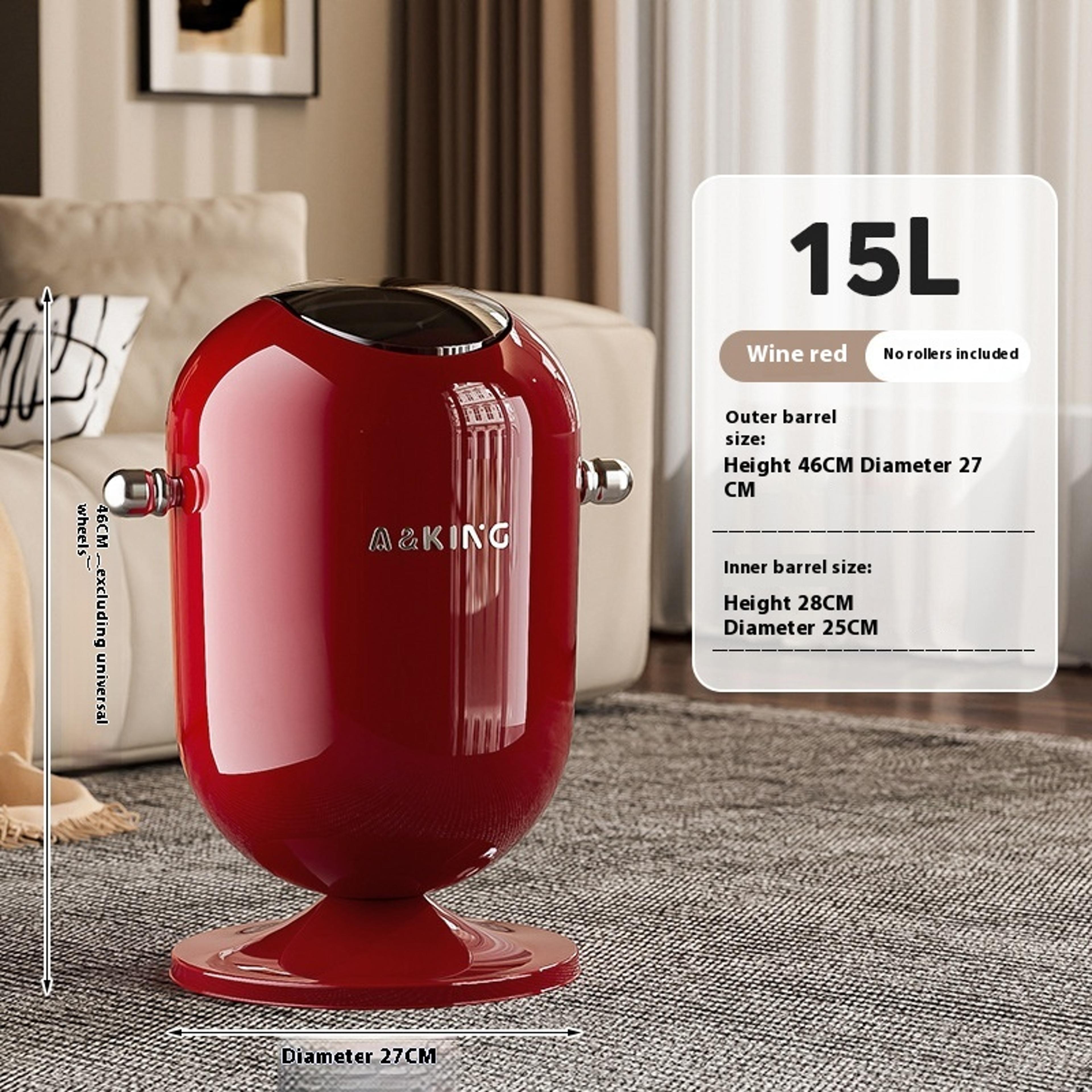 Touch Free Stainless Steel Trash Can With Floating Lid And Large Capacity Tall Design 16