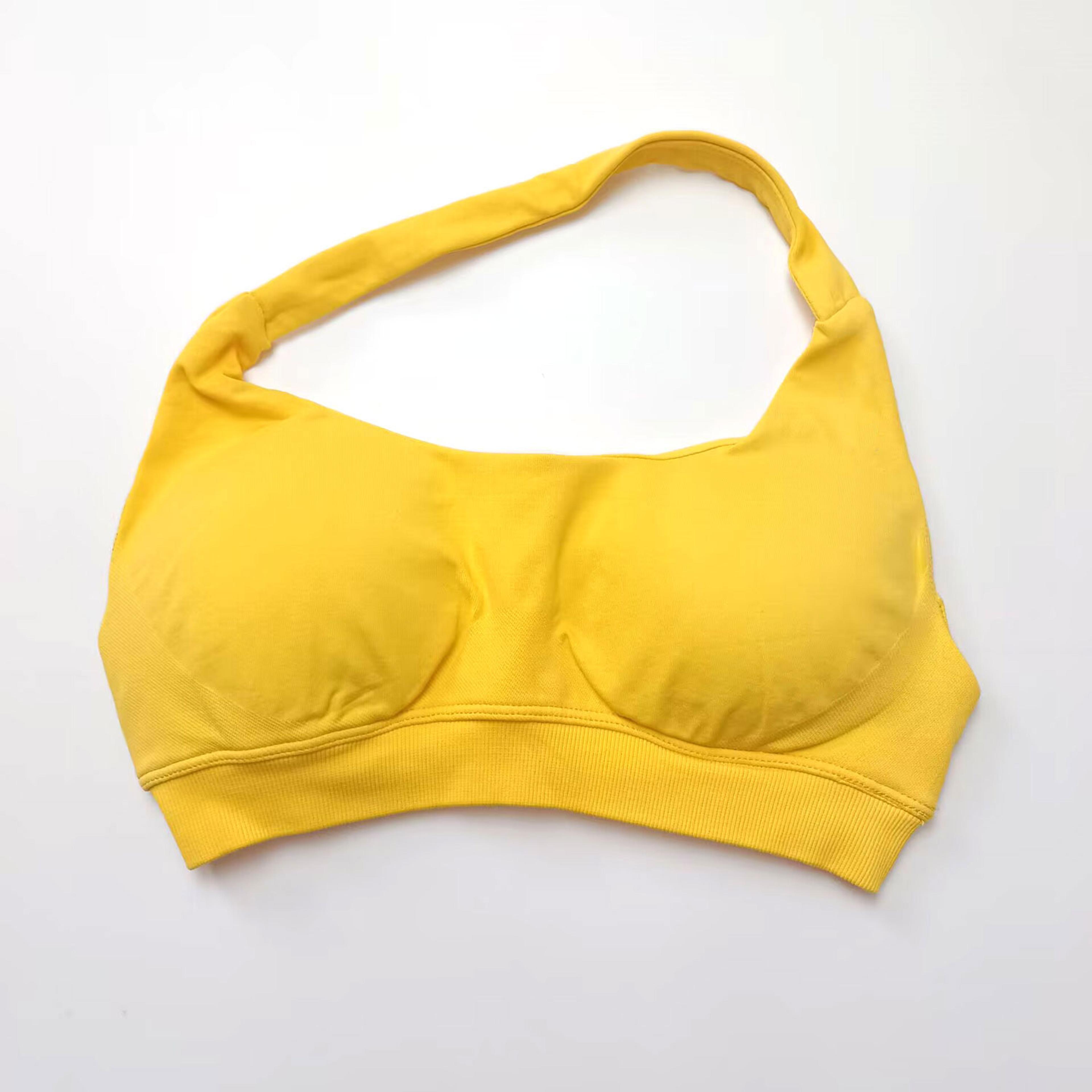 Seamless Halter Sports Bra With Open Back Quick Dry Nylon Support 6