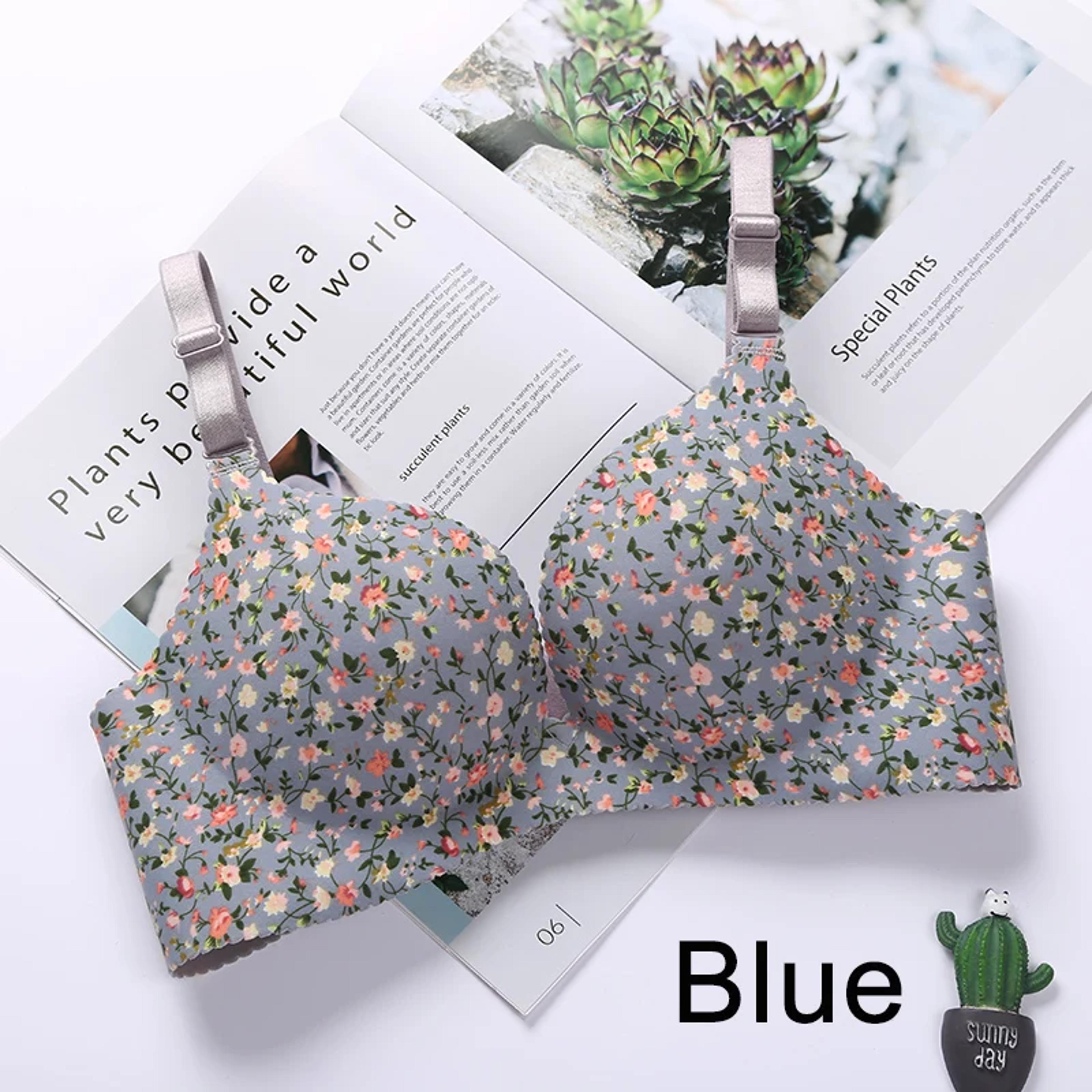 Floral Seamless Push Up Bra One Piece Womens Lingerie 7