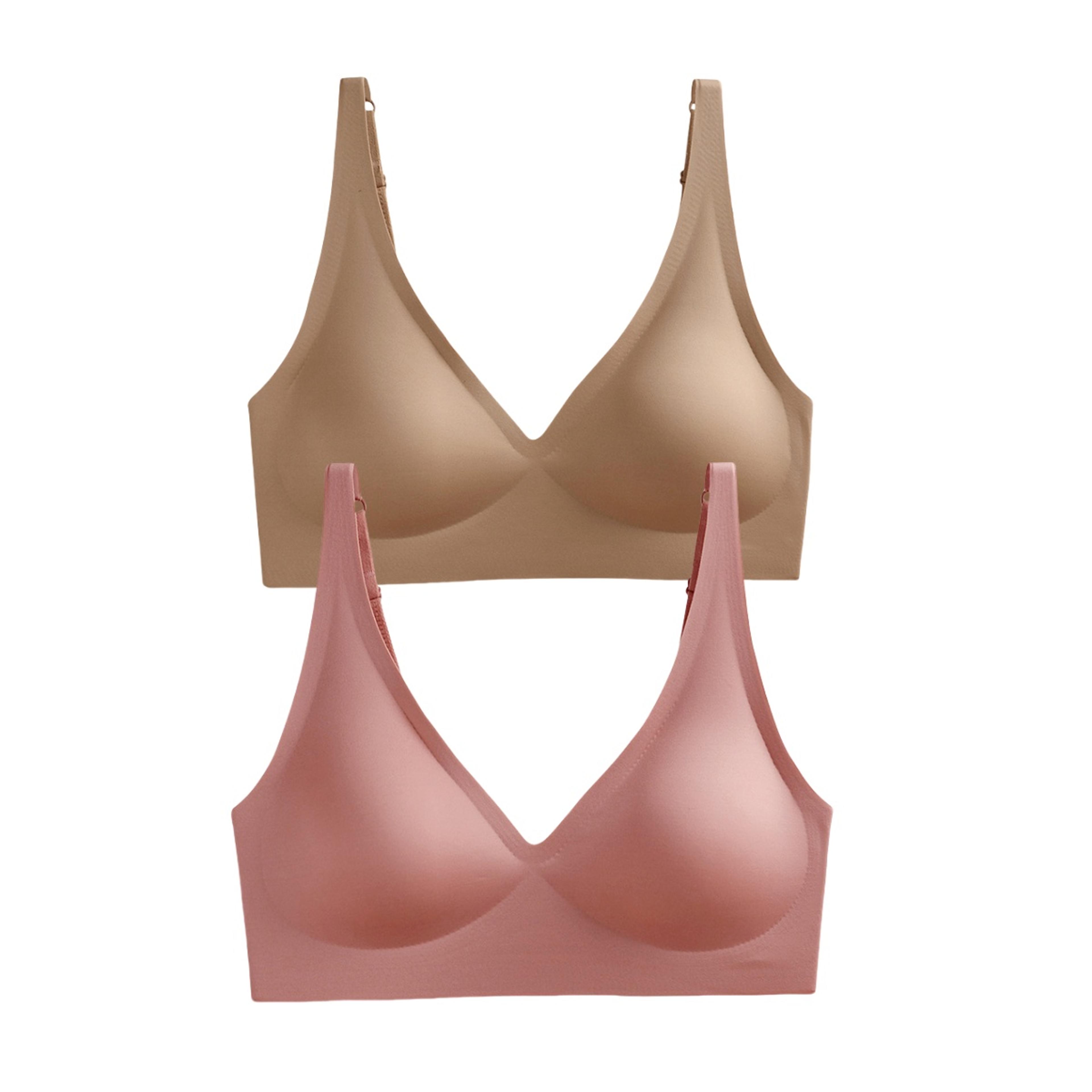 2 Pack Seamless Wireless Push Up Bras With Soft Padding And Adjustable Straps 8