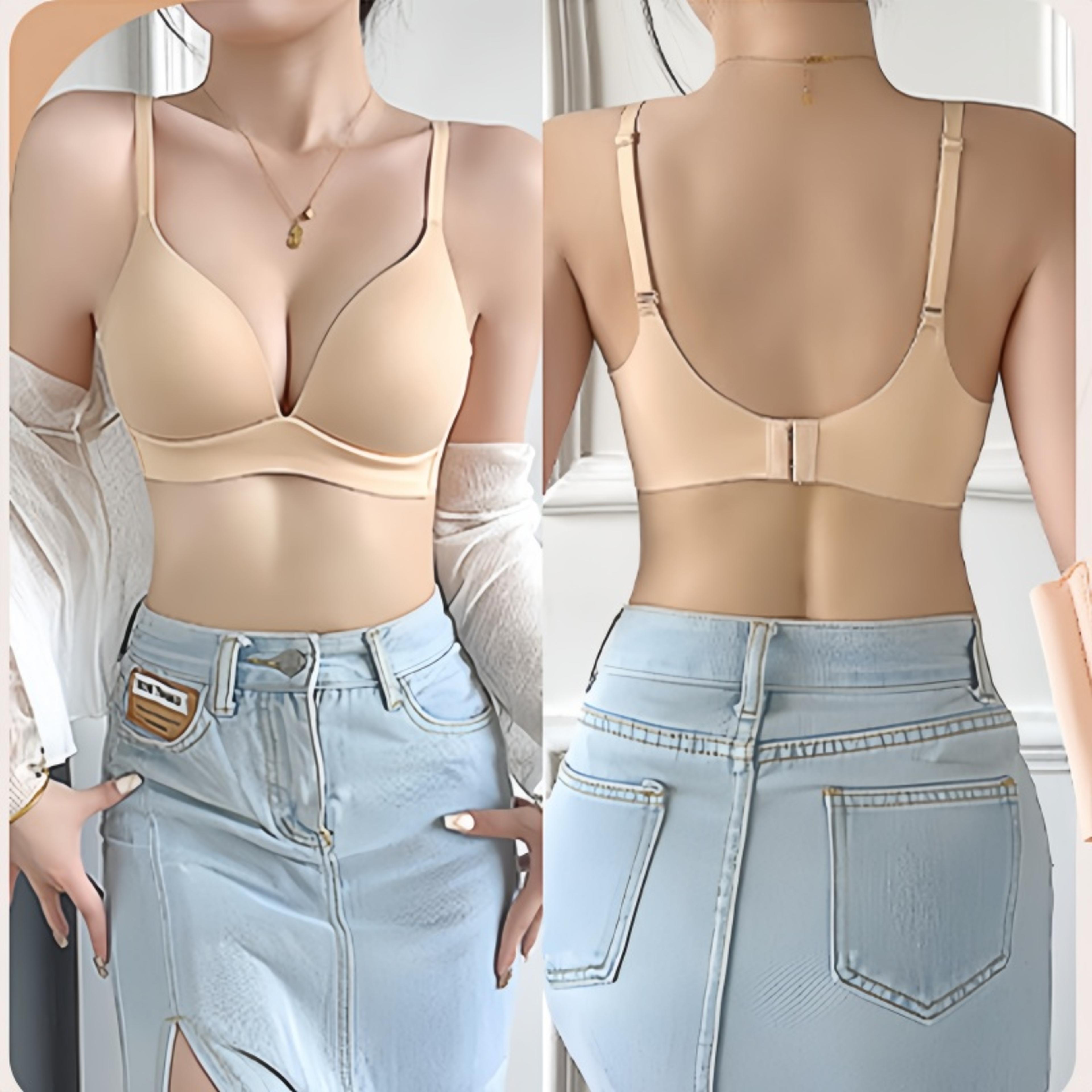 3 Pack Seamless Wire Free Push Up Bras With Padded 34 Cups 3