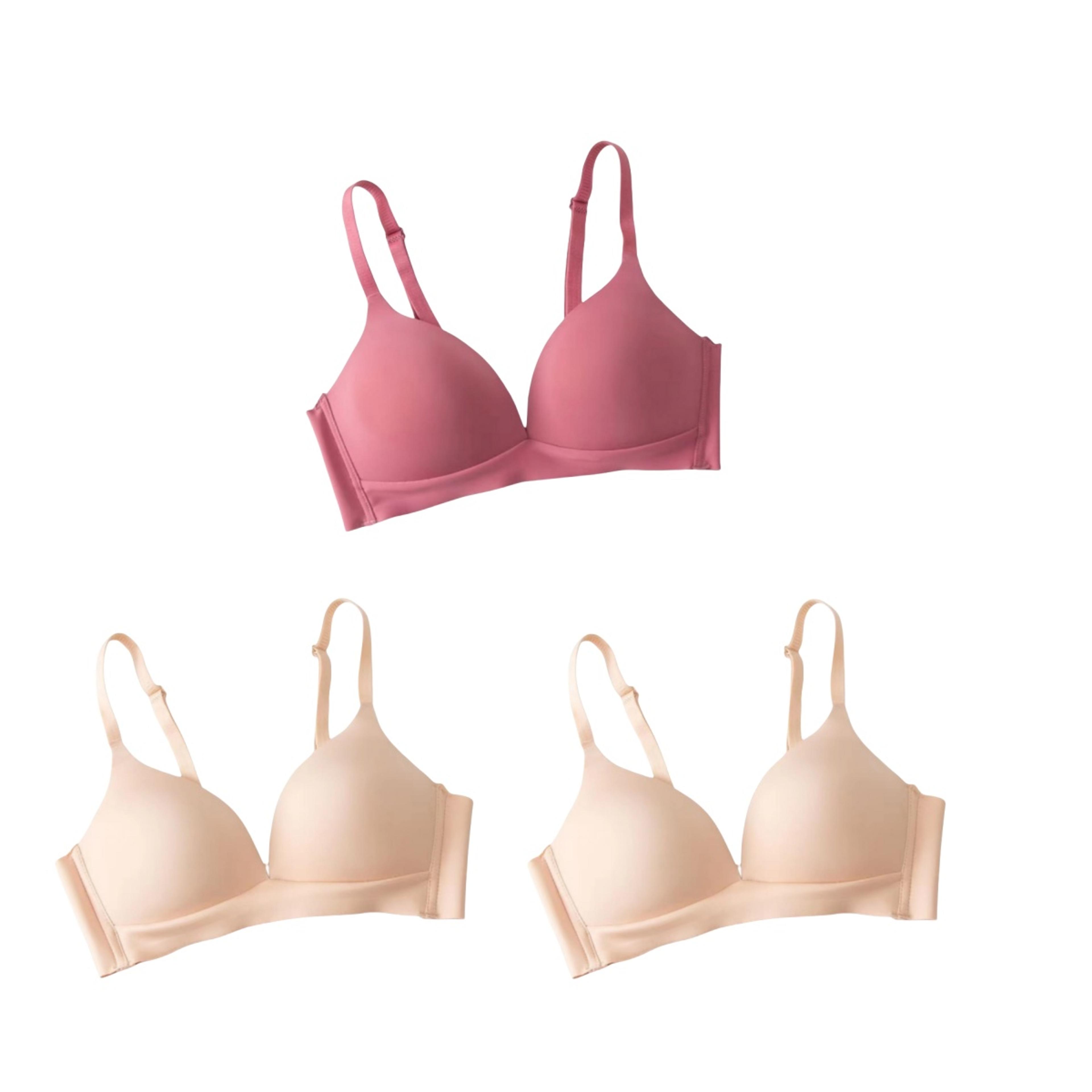 3 Pack Seamless Wire Free Push Up Bras With Padded 34 Cups 7