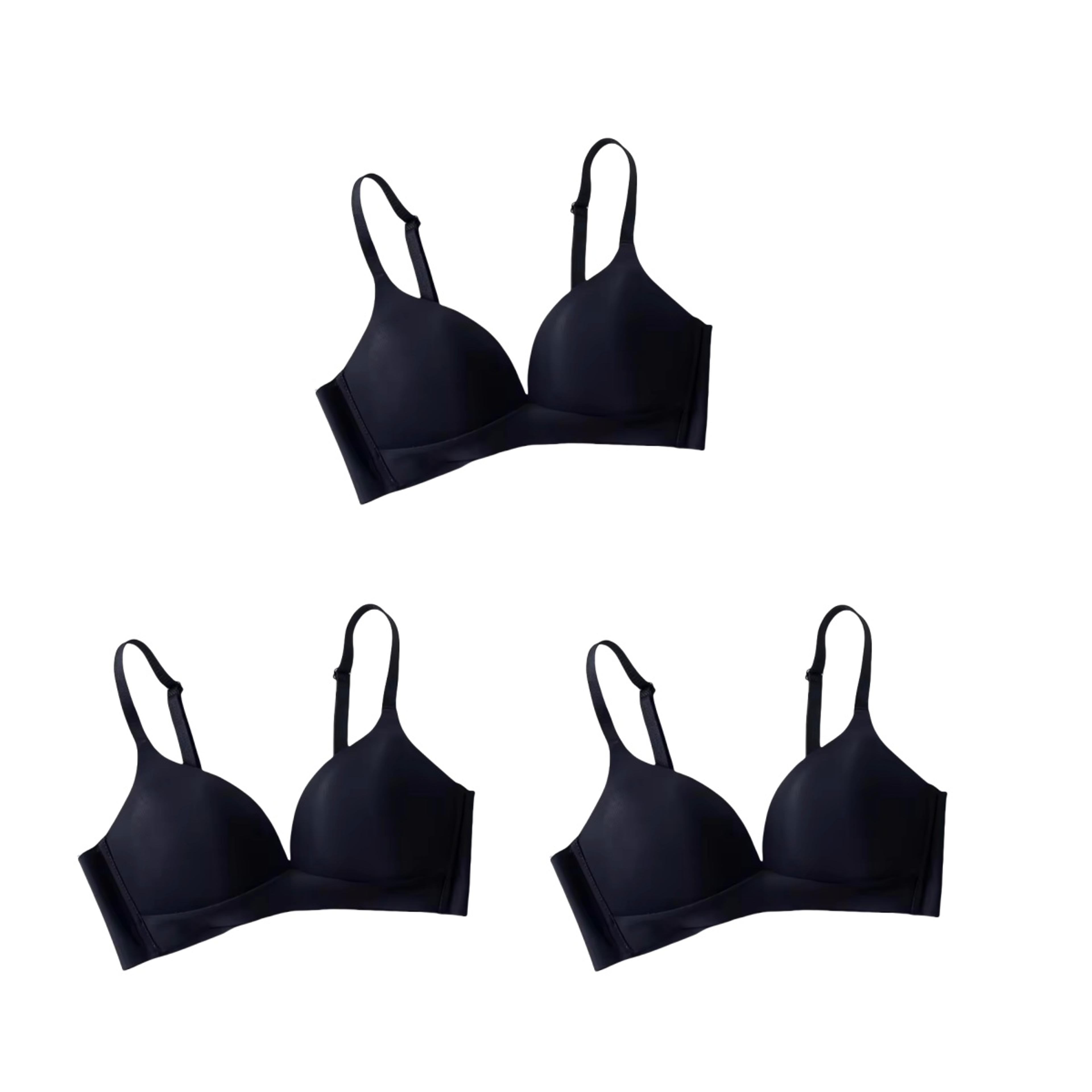 3 Pack Seamless Wire Free Push Up Bras With Padded 34 Cups 9