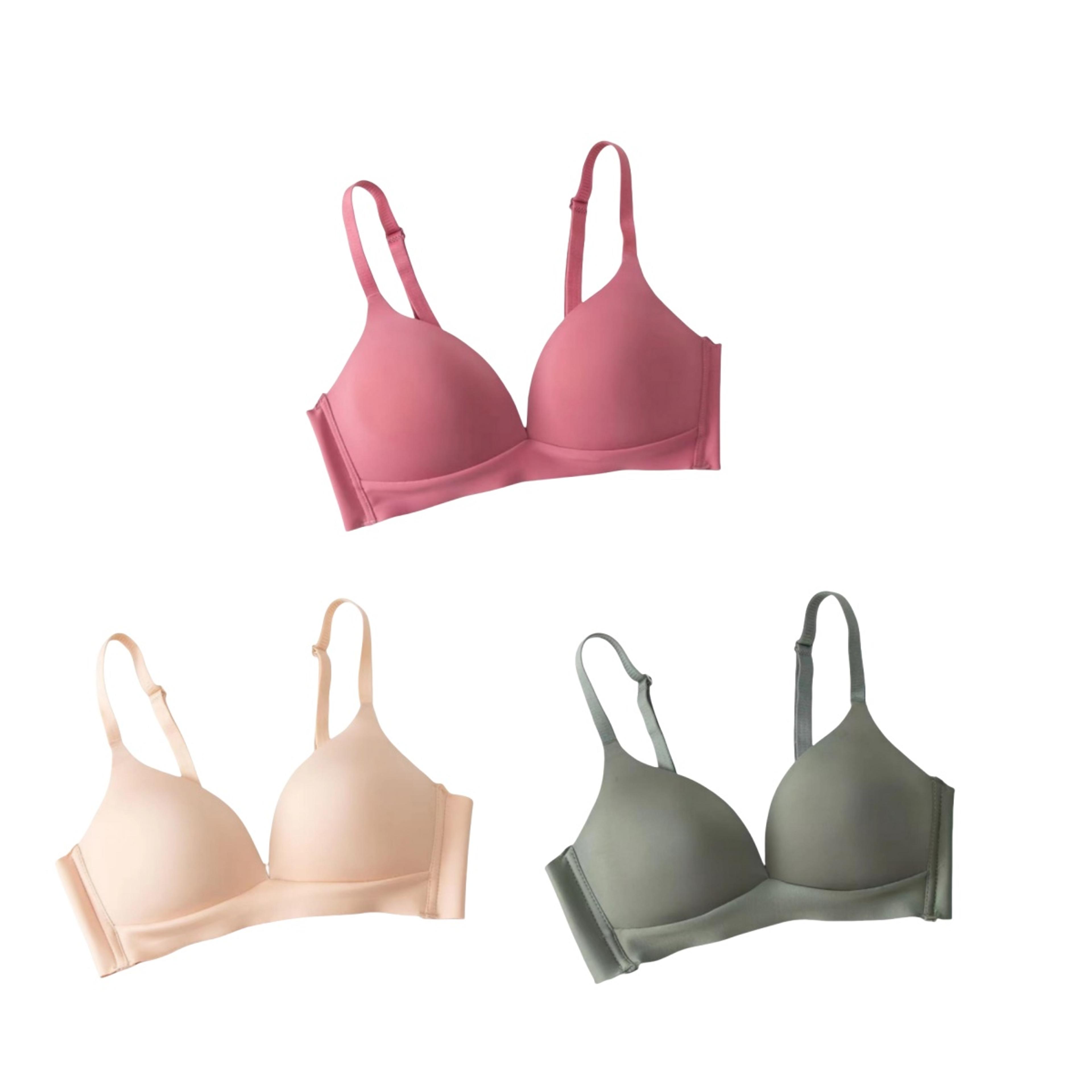 3 Pack Seamless Wire Free Push Up Bras With Padded 34 Cups 12