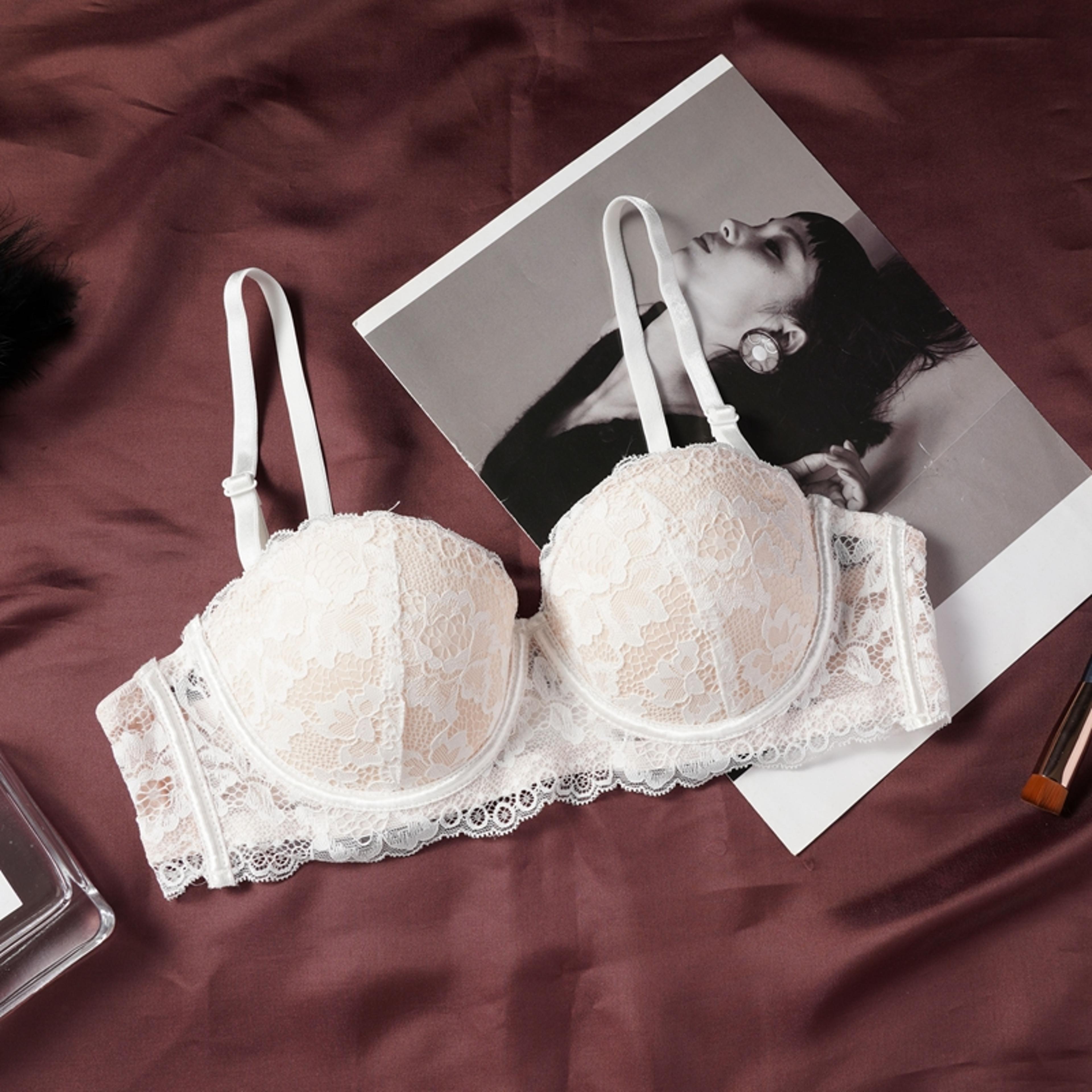 Ultra Thin Lace Underwire Bra With Adjustable Straps And Bow Detail 6
