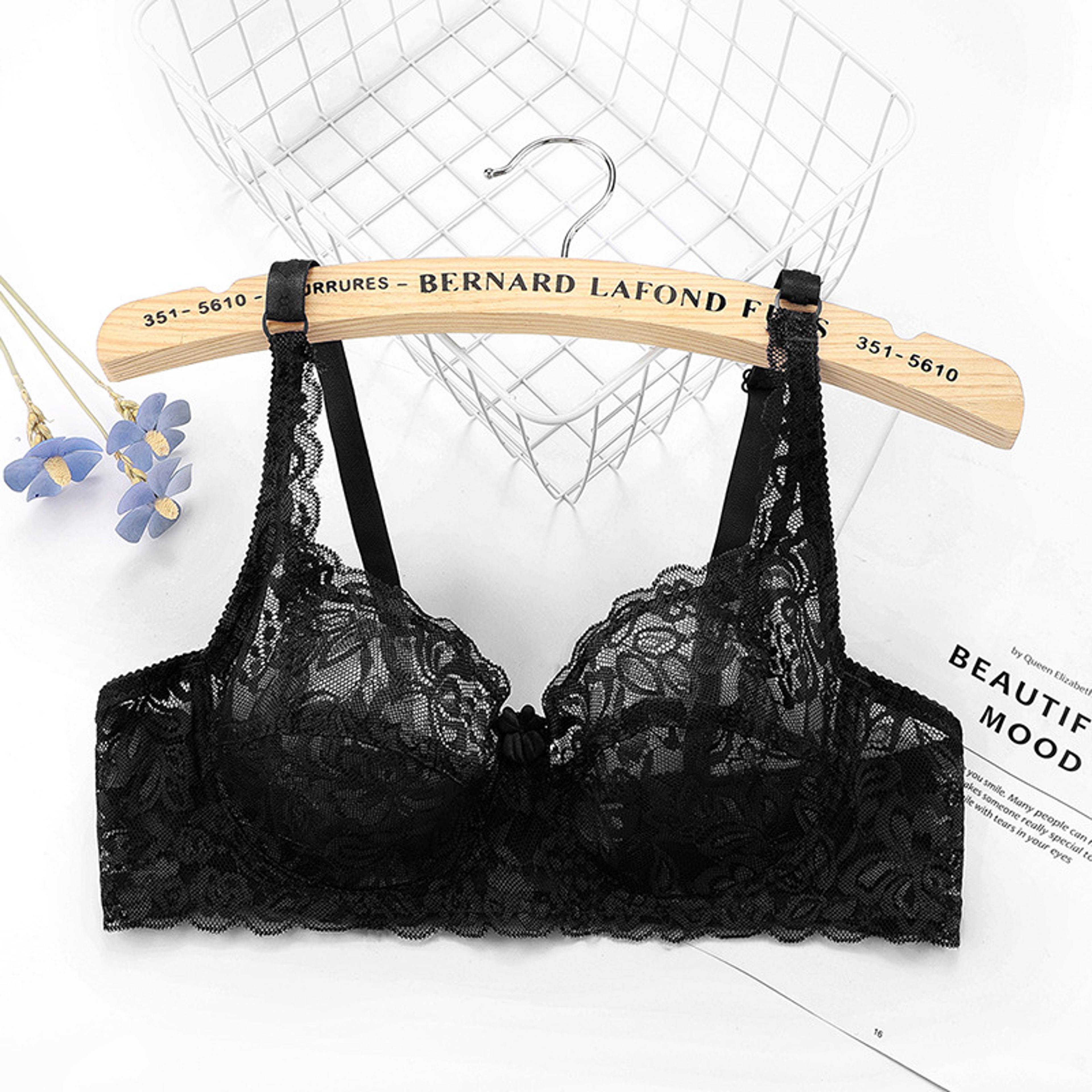 Plus Size Lace Push Up Bra With Underwire And Adjustable Straps 9