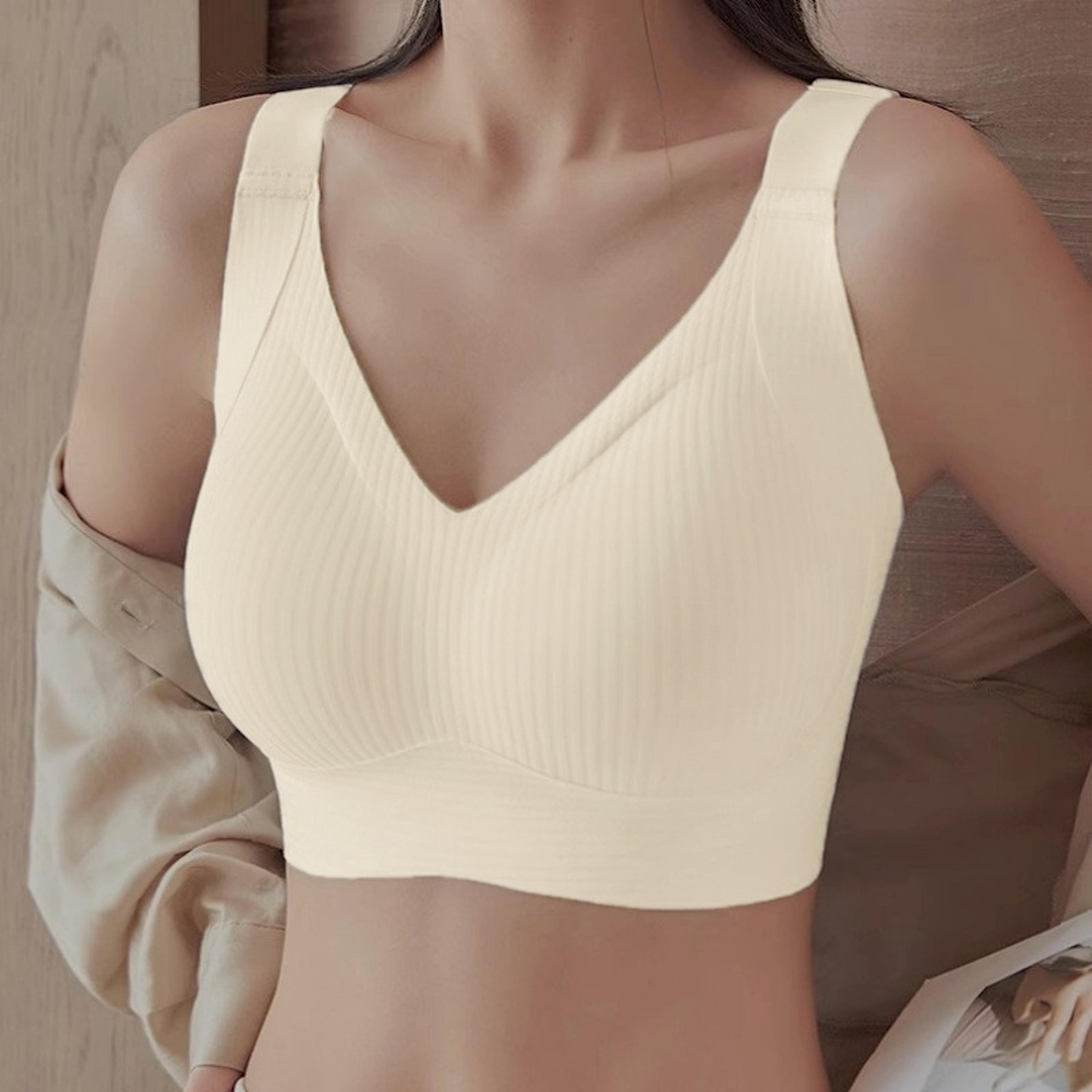 Wire Free Push Up Padded Bra With Full Cup And Adjustable Wide Straps 6