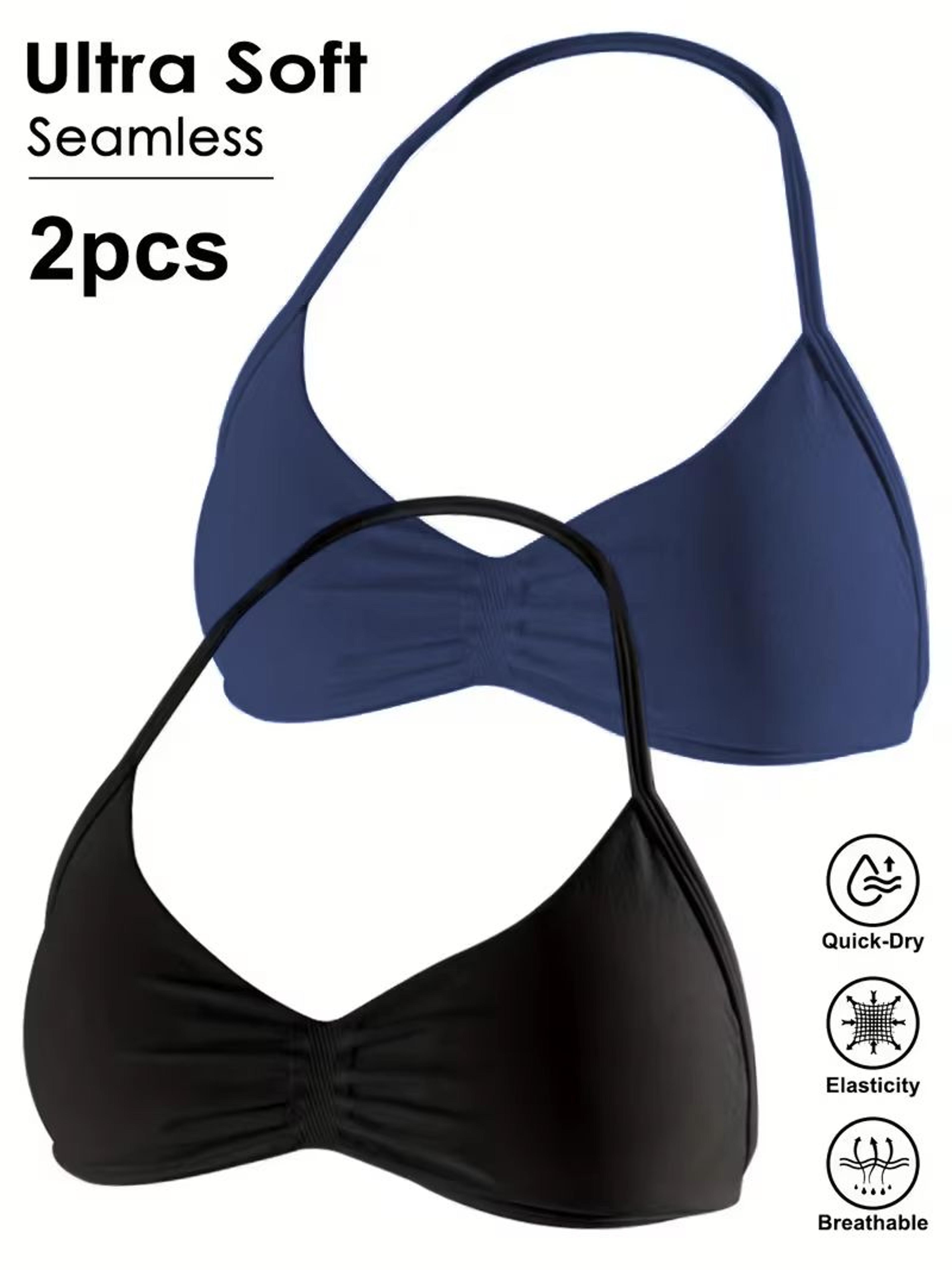 Womens High Support Lace Up Sports Bra Seamless Nylon Yoga Gym Top 8