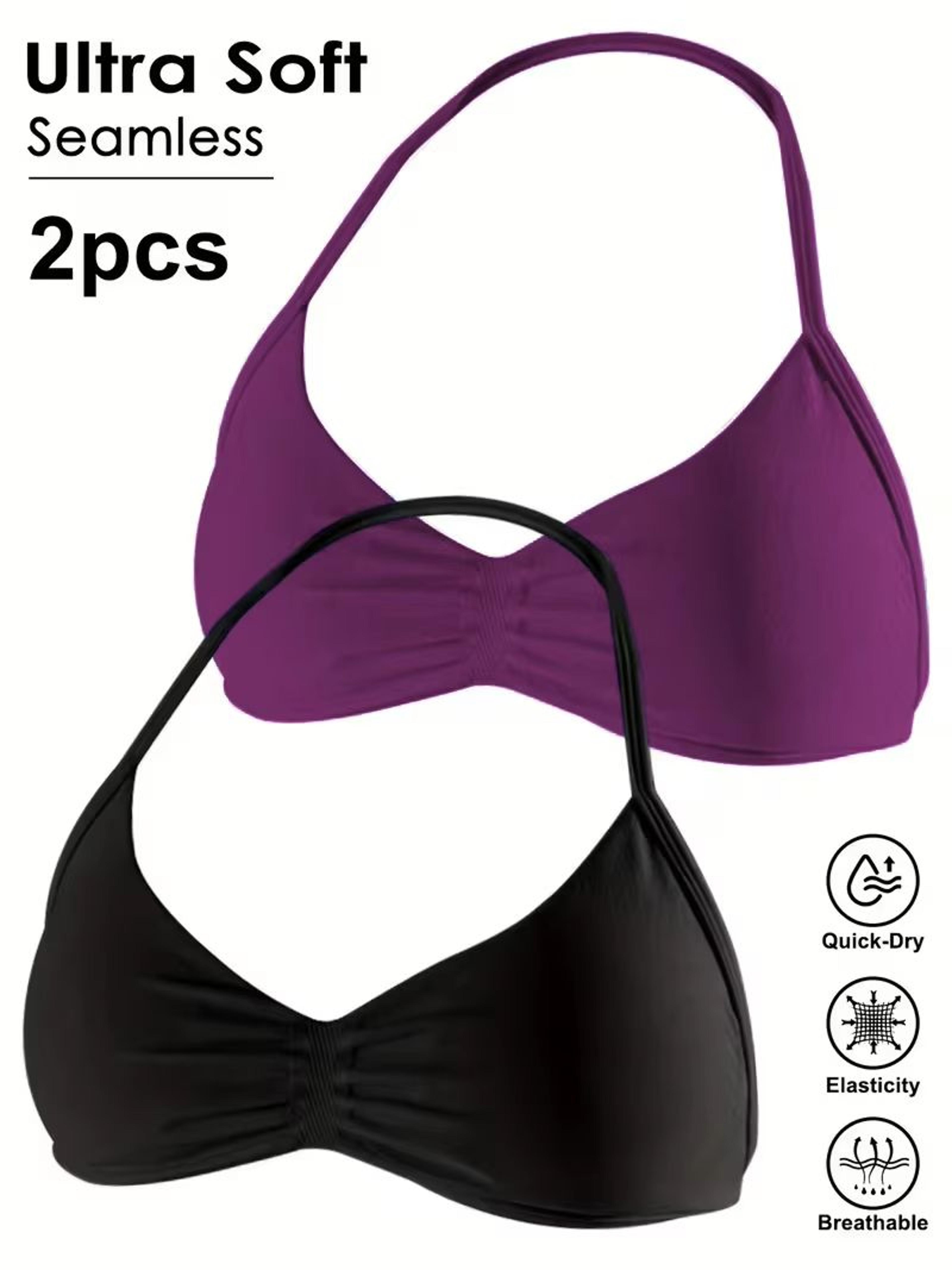 Womens High Support Lace Up Sports Bra Seamless Nylon Yoga Gym Top 9