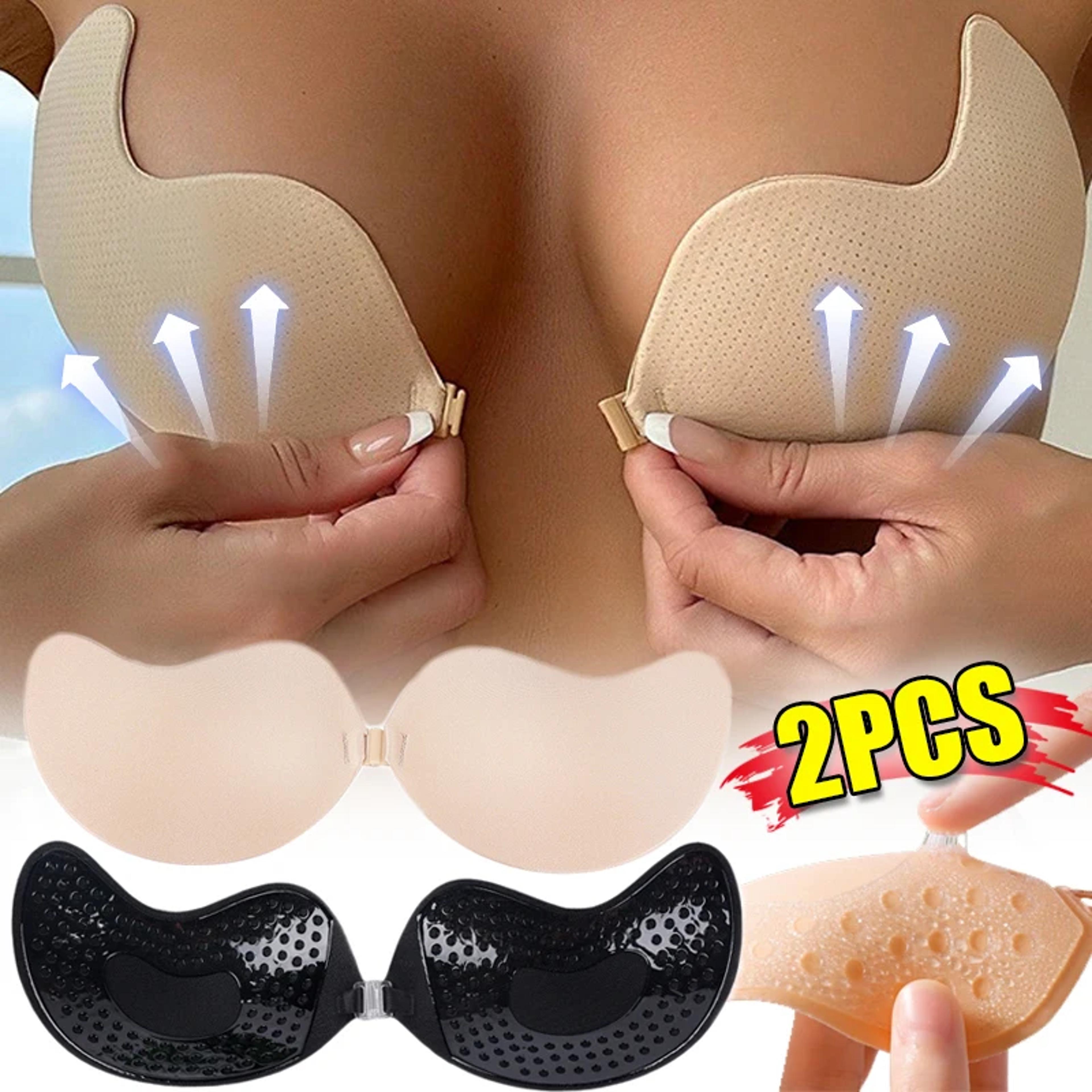 Reusable Strapless Adhesive Bra Seamless Silicone Push Up Bra With Front Closure 2