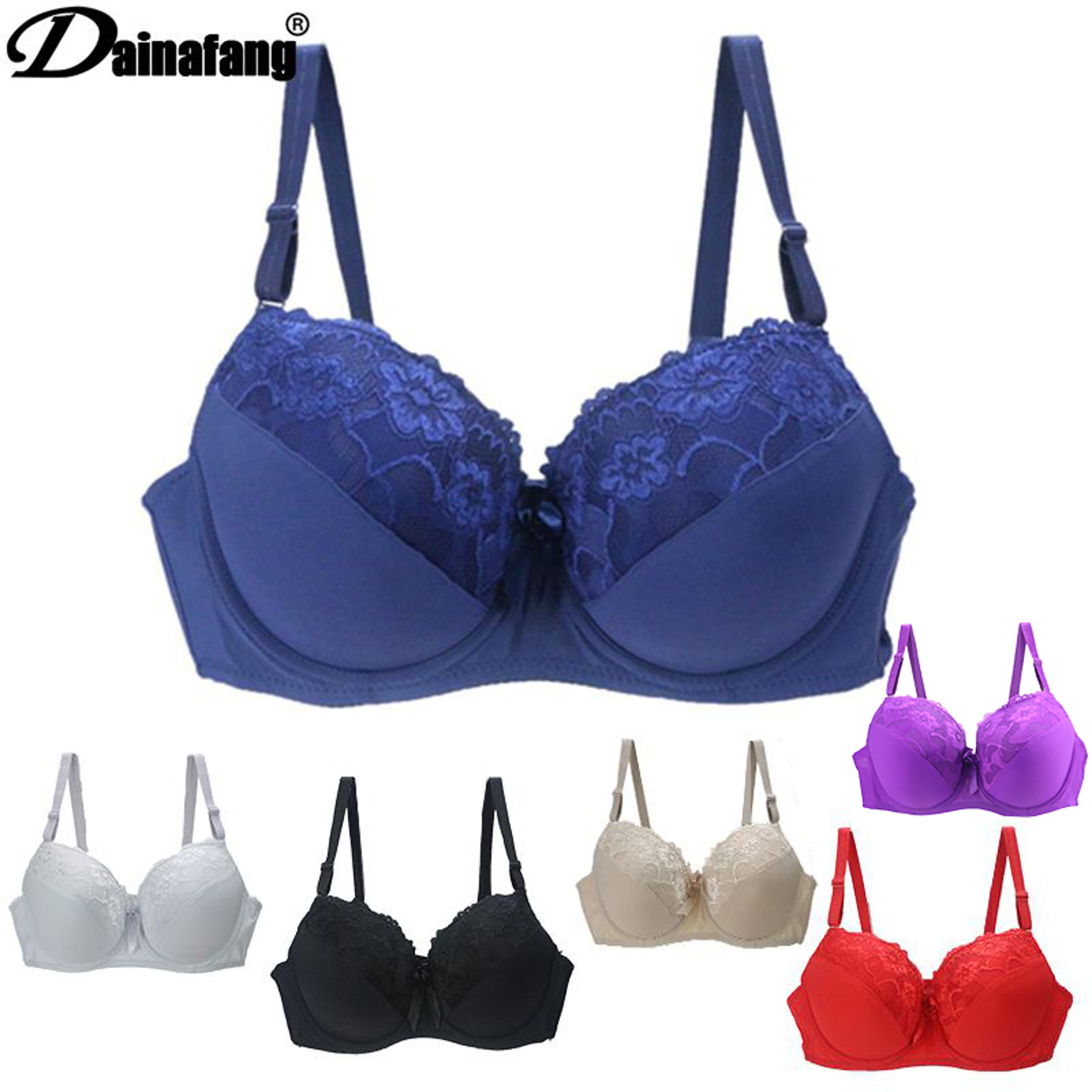women's lace push up bra full cup underwire support