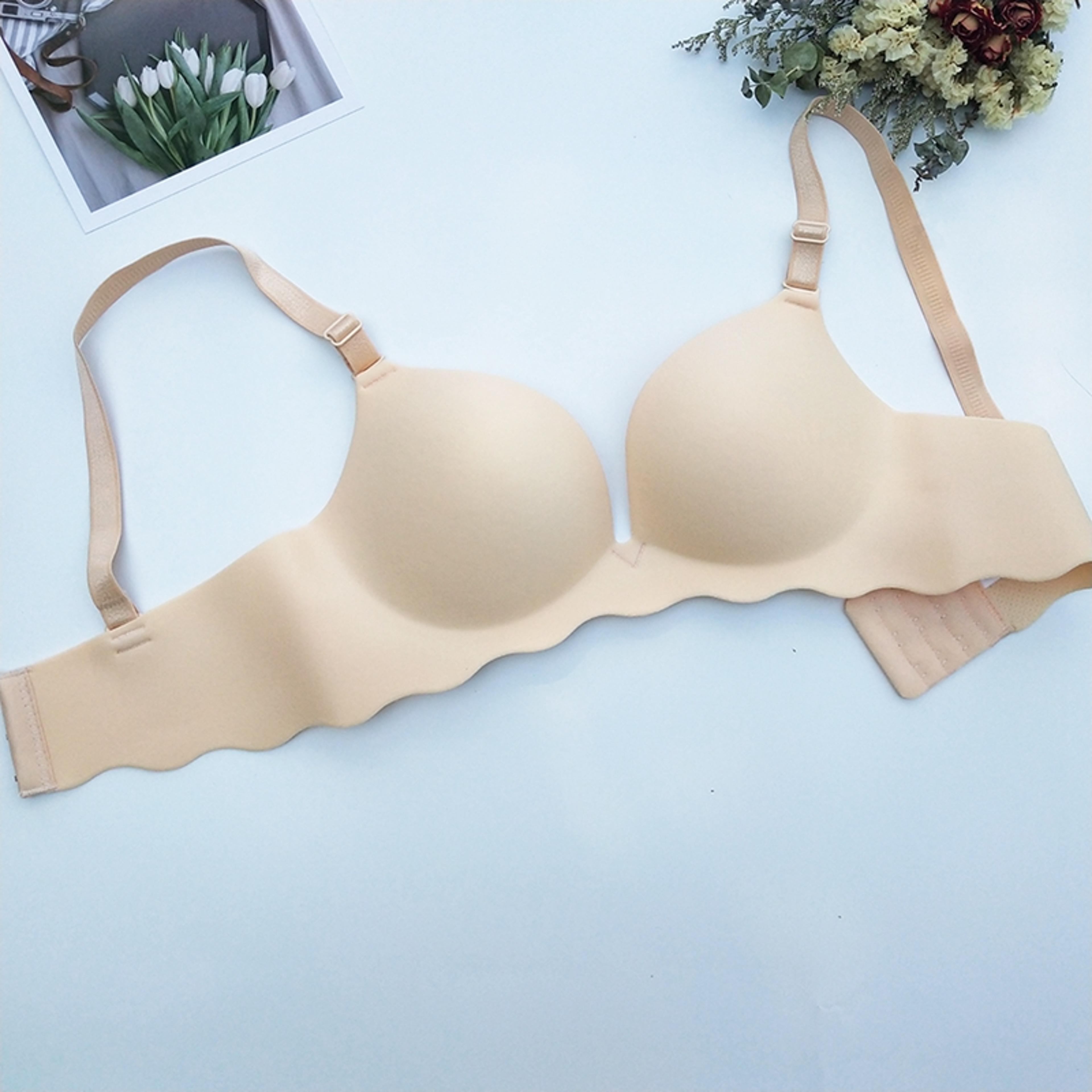 Womens Seamless Push Up Wire Free Bra With Adjustable Straps 7