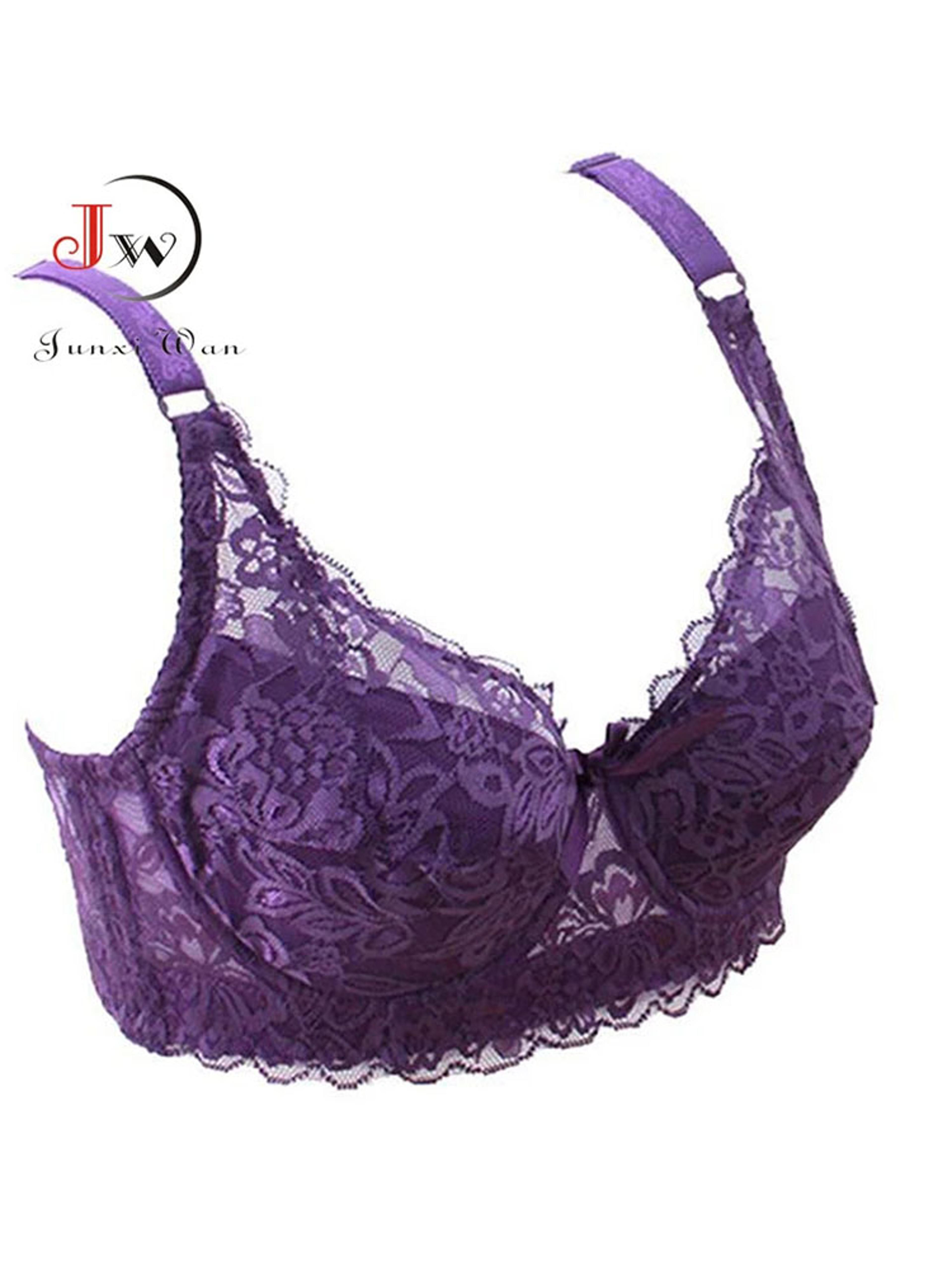 Breathable Lace Push Up Bra With Padded Three Quarter Cups And Adjustable Straps 1